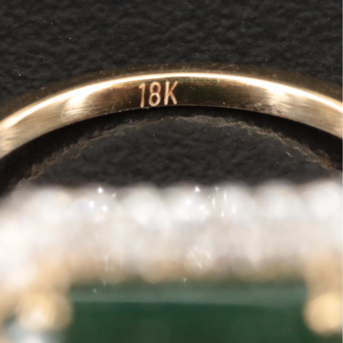 18K 13.00 CT Emerald and Diamond Halo Ring