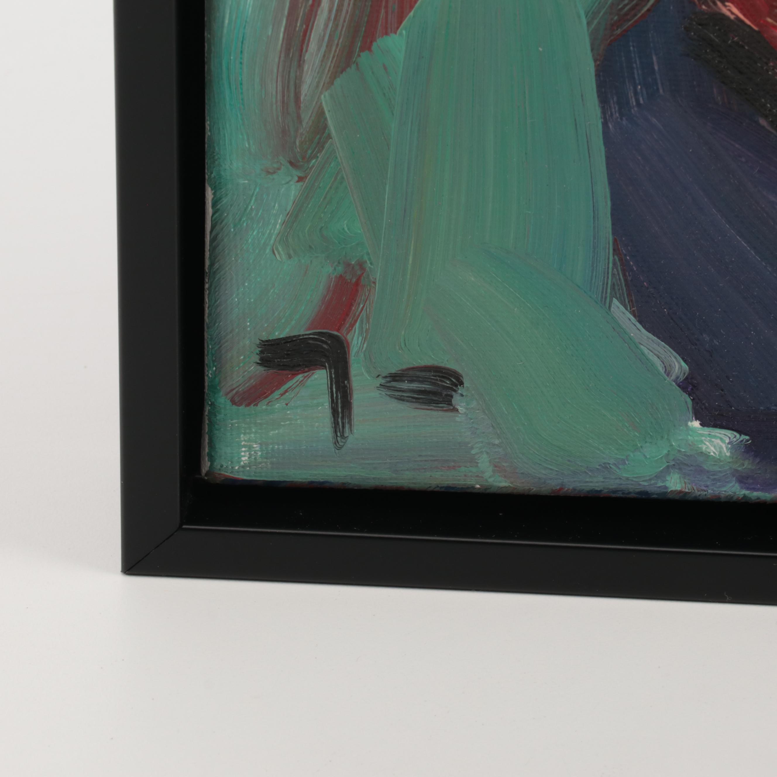 Jose Trujillo Oil Painting "The Red Apple," 2019