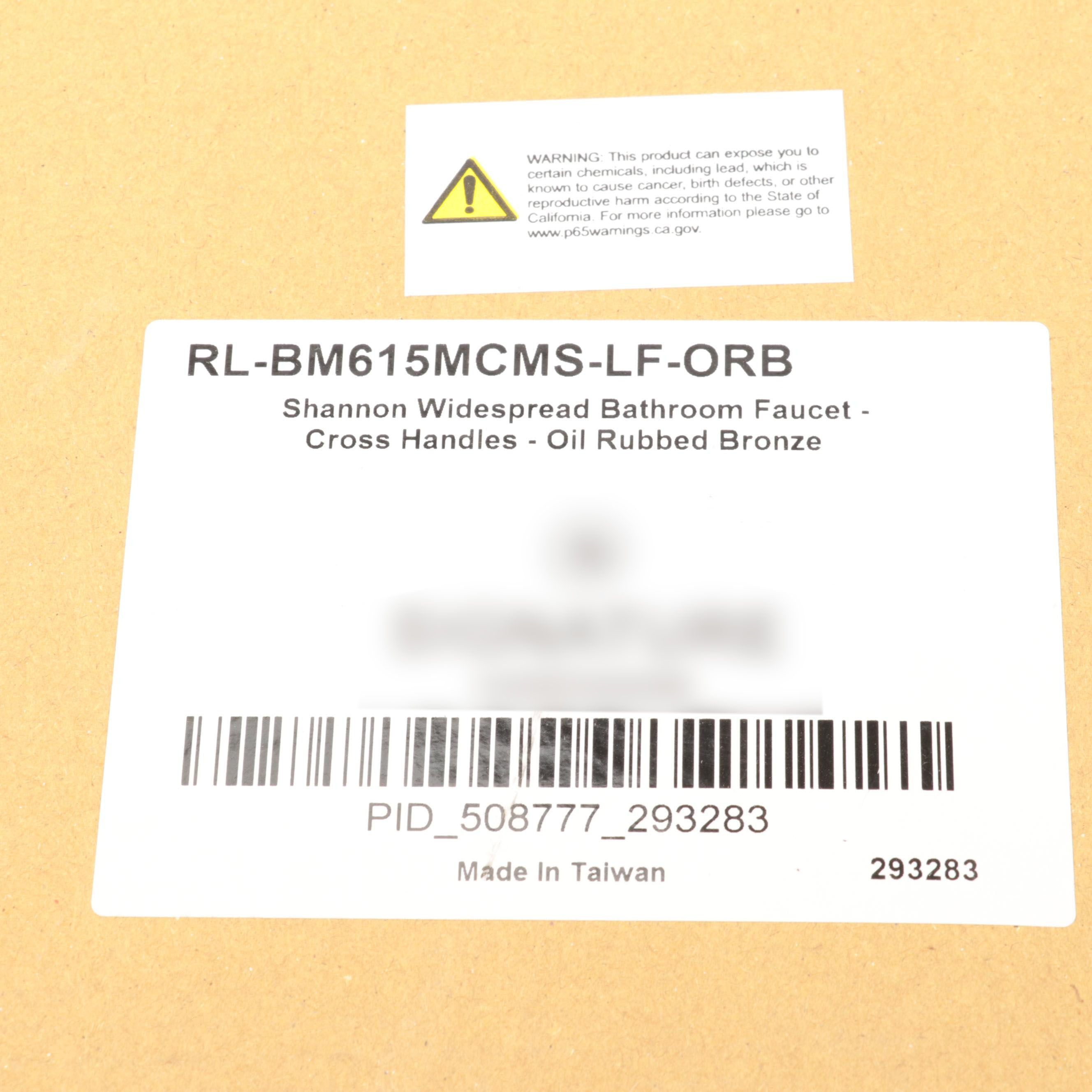 Oil Rubbed Bronze Finish Widespread Bathroom Faucet With Cross Handles