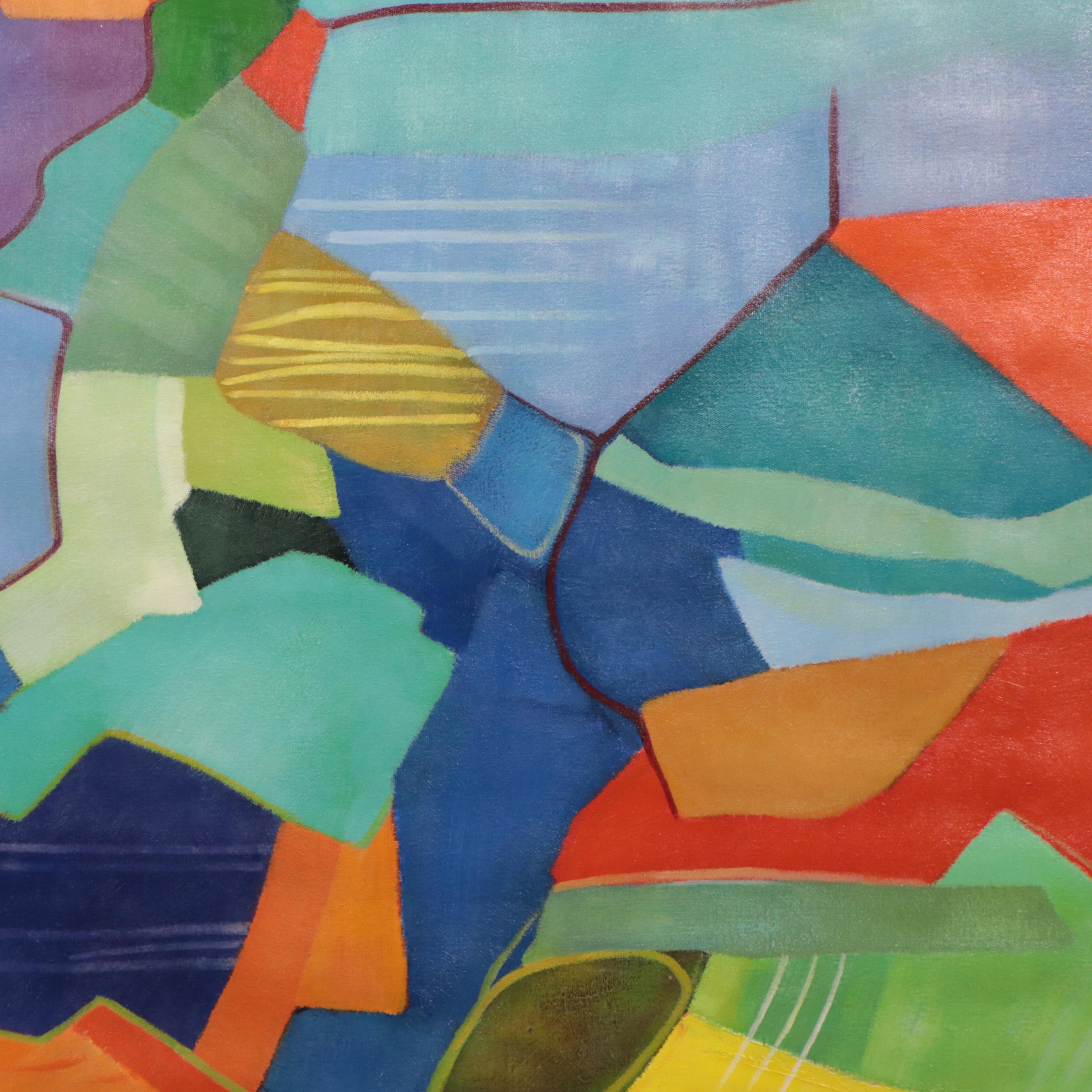 Zheng Non-Objective Abstract Oil Painting