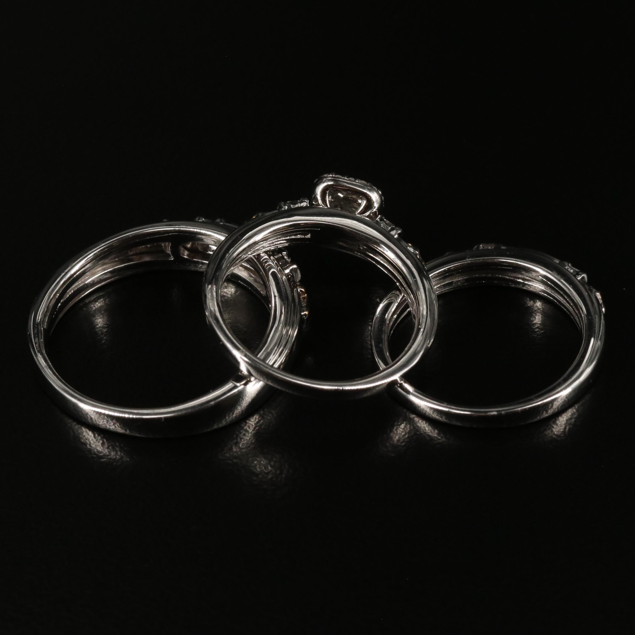 Sterling Diamond Ring and Bands