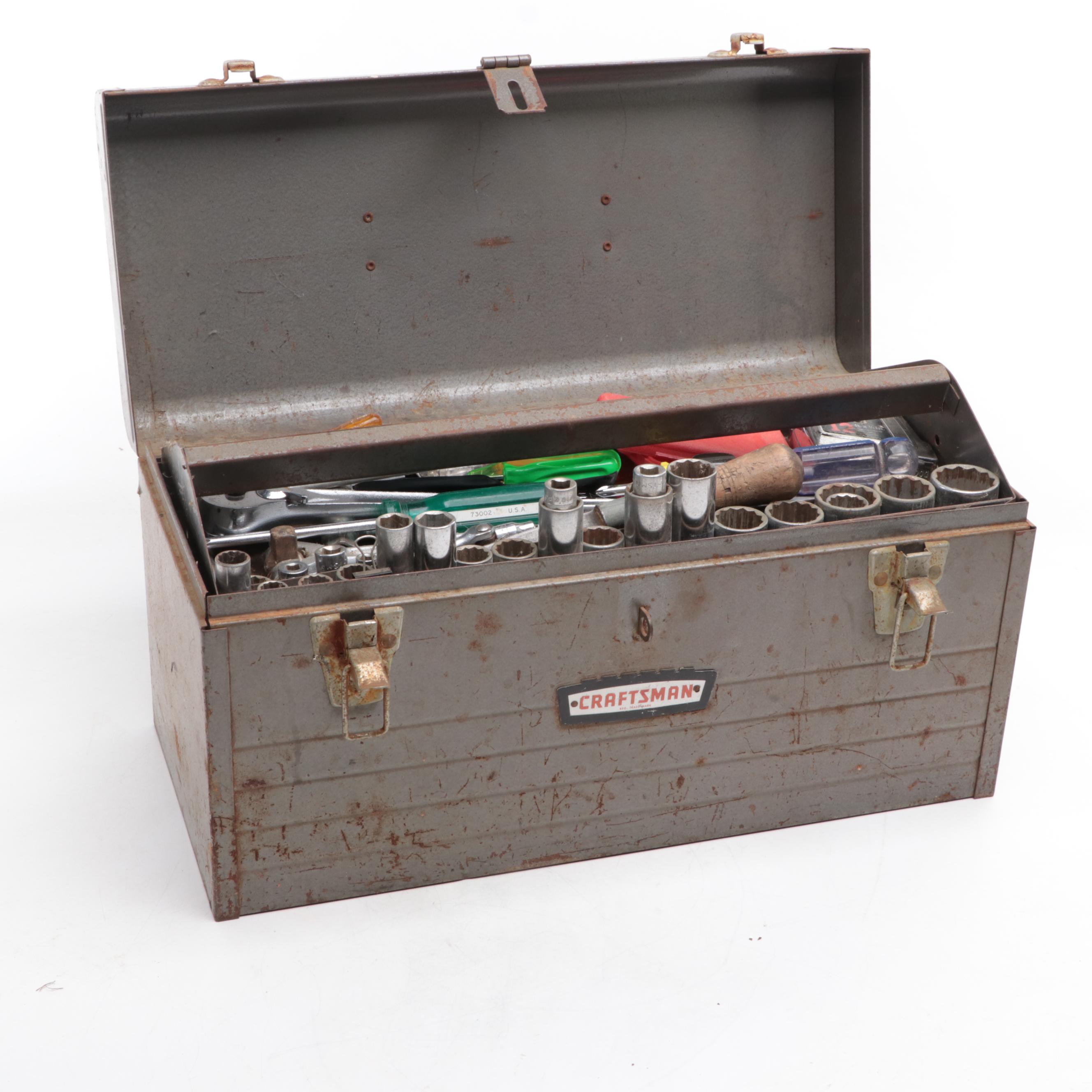 Craftsman Corded Drill and Tool Box with Hand Tools