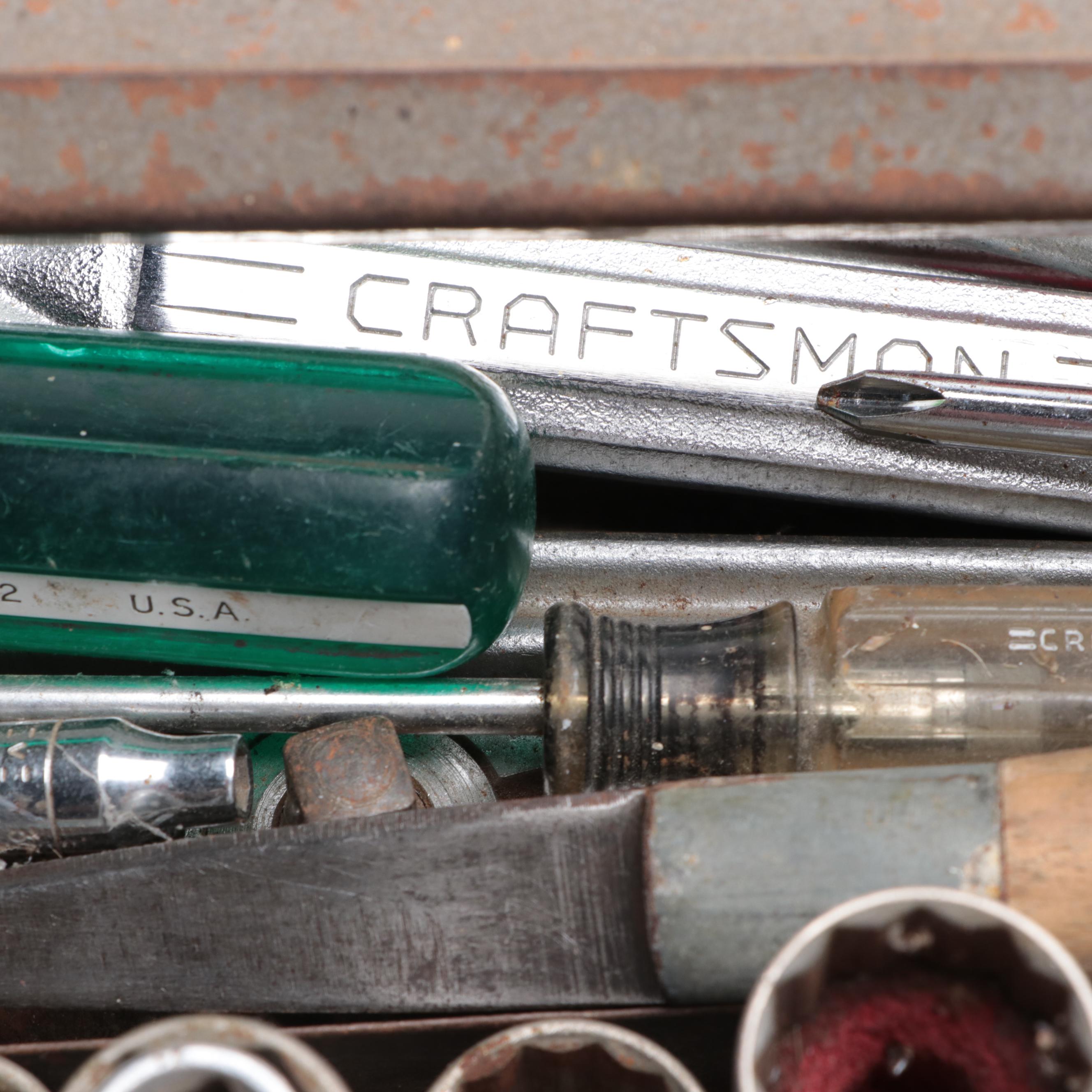 Craftsman Corded Drill and Tool Box with Hand Tools