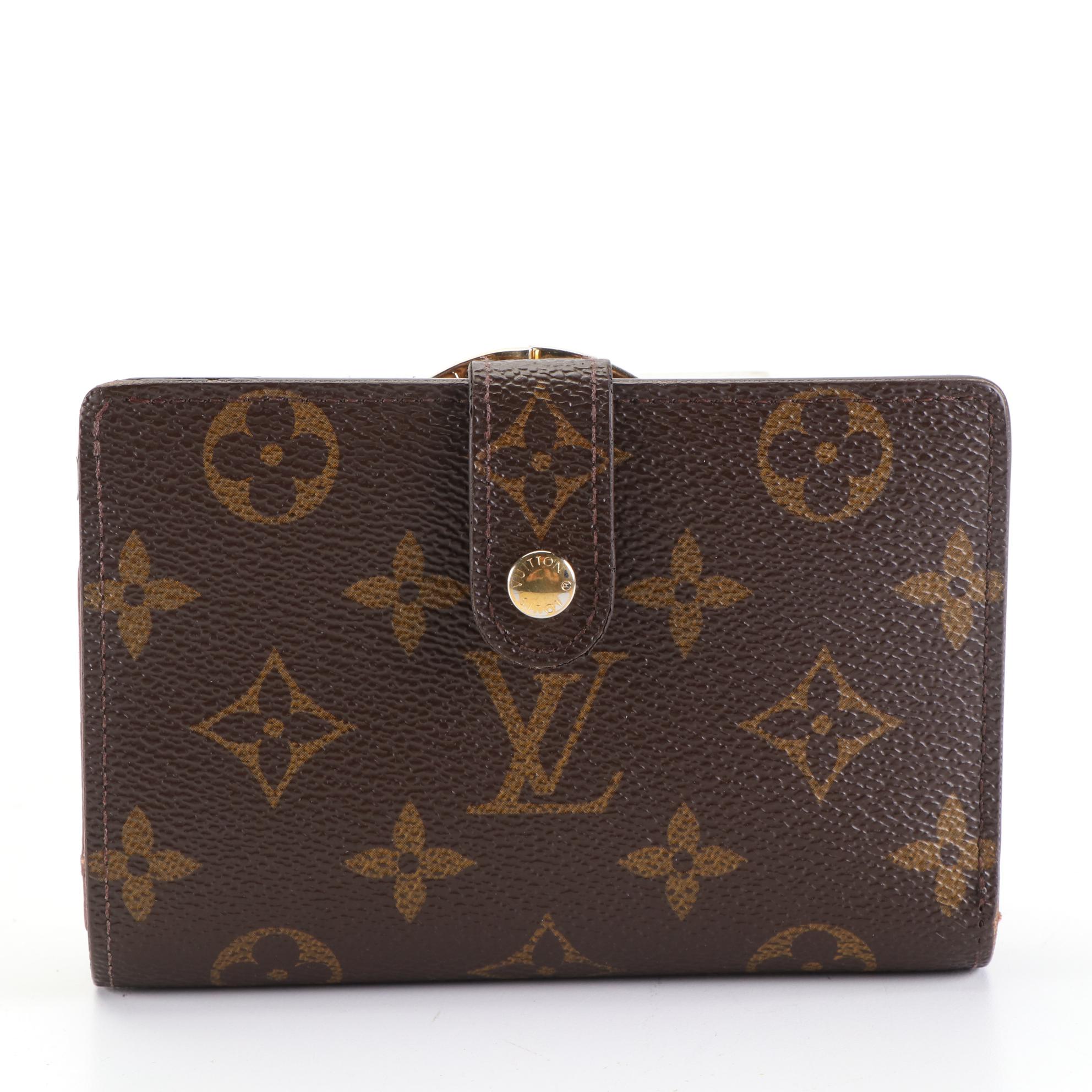 Louis Vuitton Porte Viennois Kiss Lock Coin Purse Wallet in Monogram Canvas