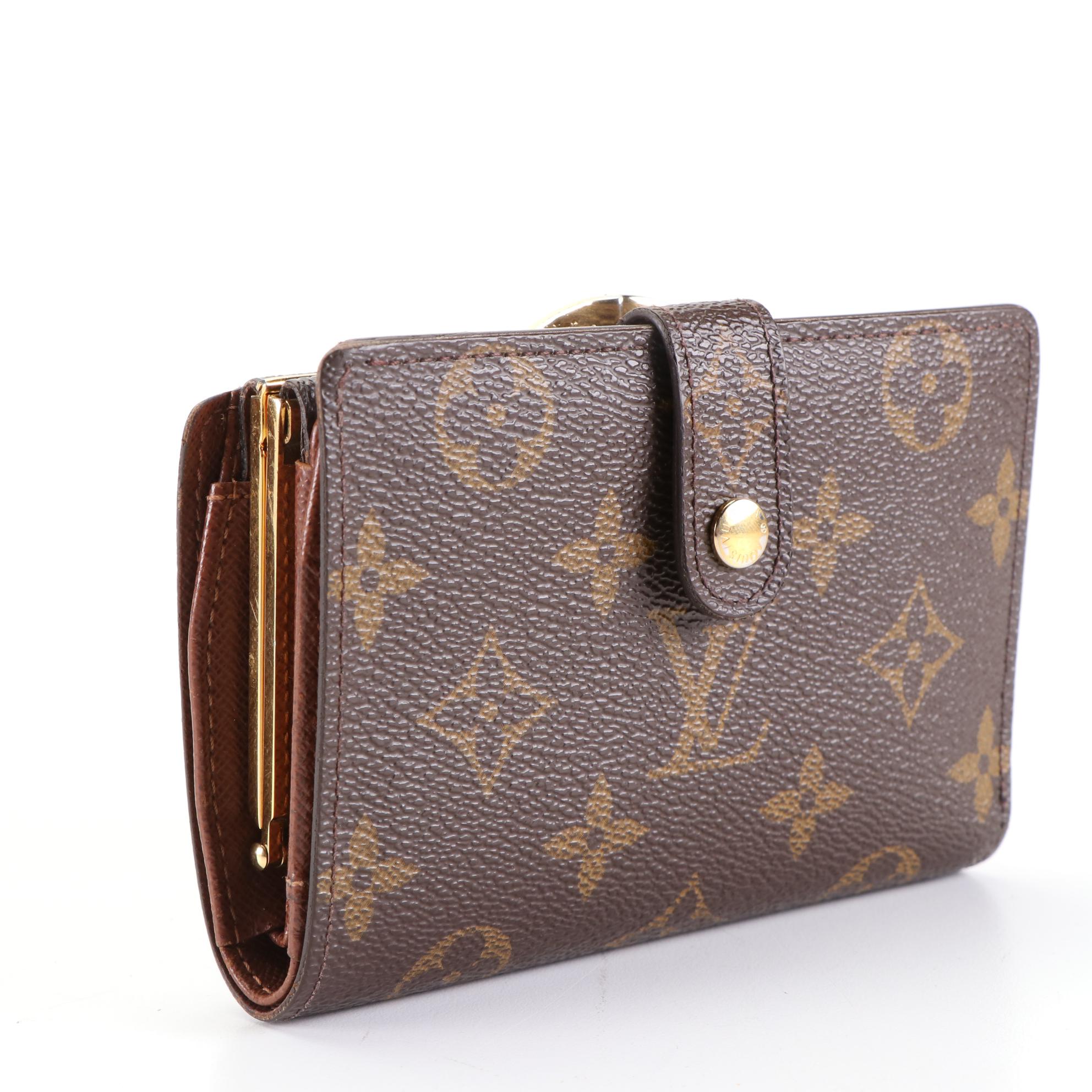 Louis Vuitton Porte Viennois Kiss Lock Coin Purse Wallet in Monogram Canvas