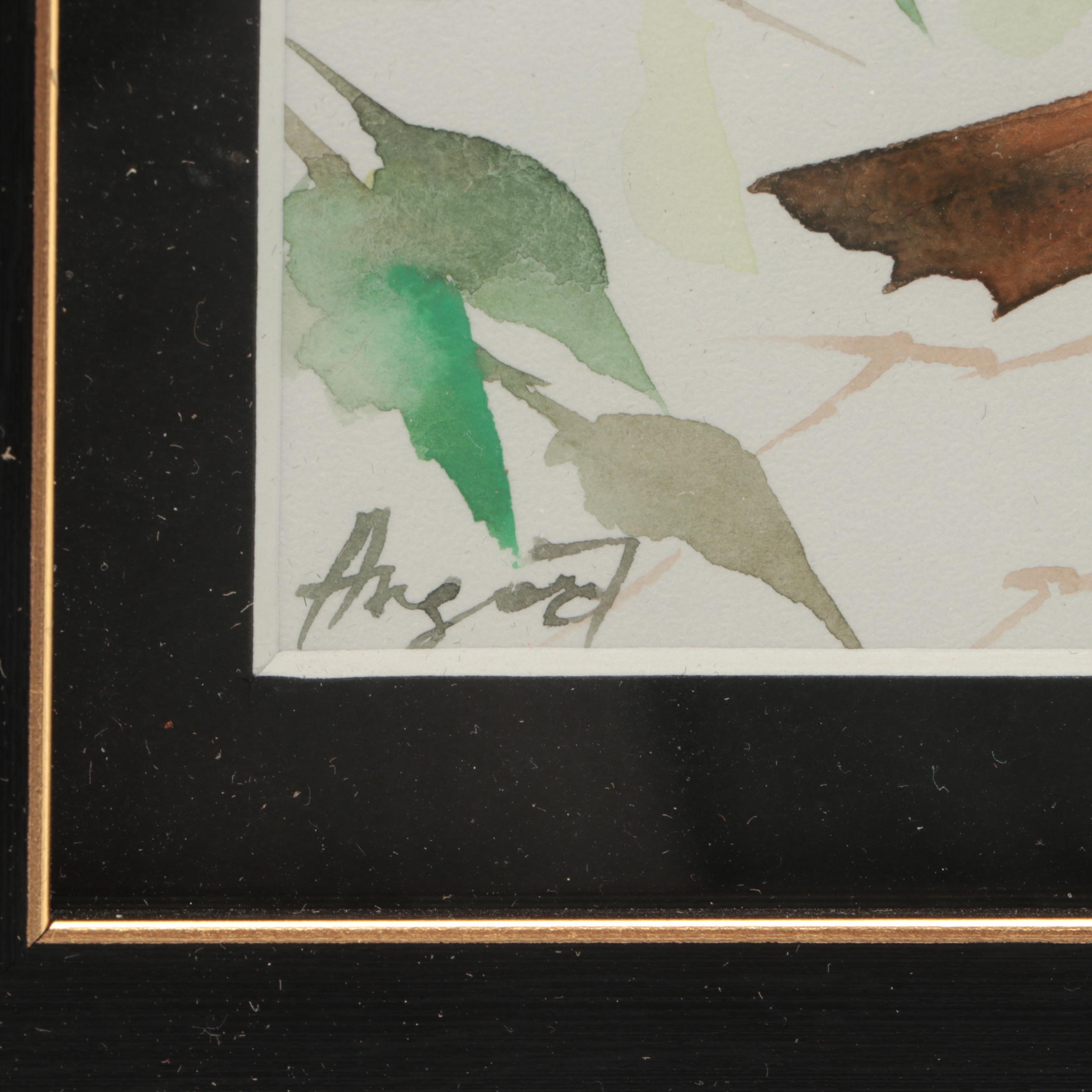 Anne Gorywine Watercolor Painting of Bird, 2018