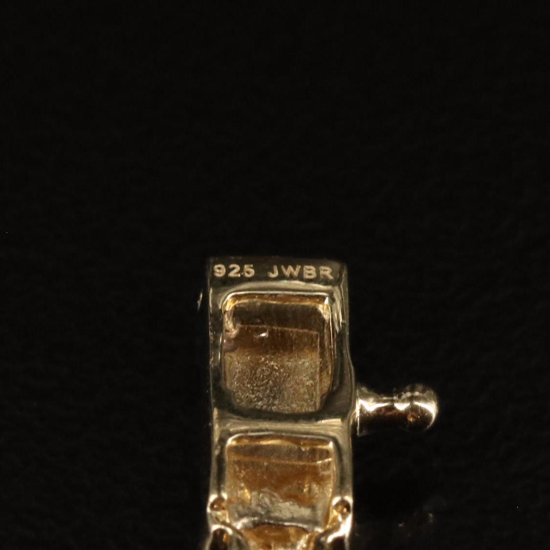 Sterling Diamond X-Link Bracelet