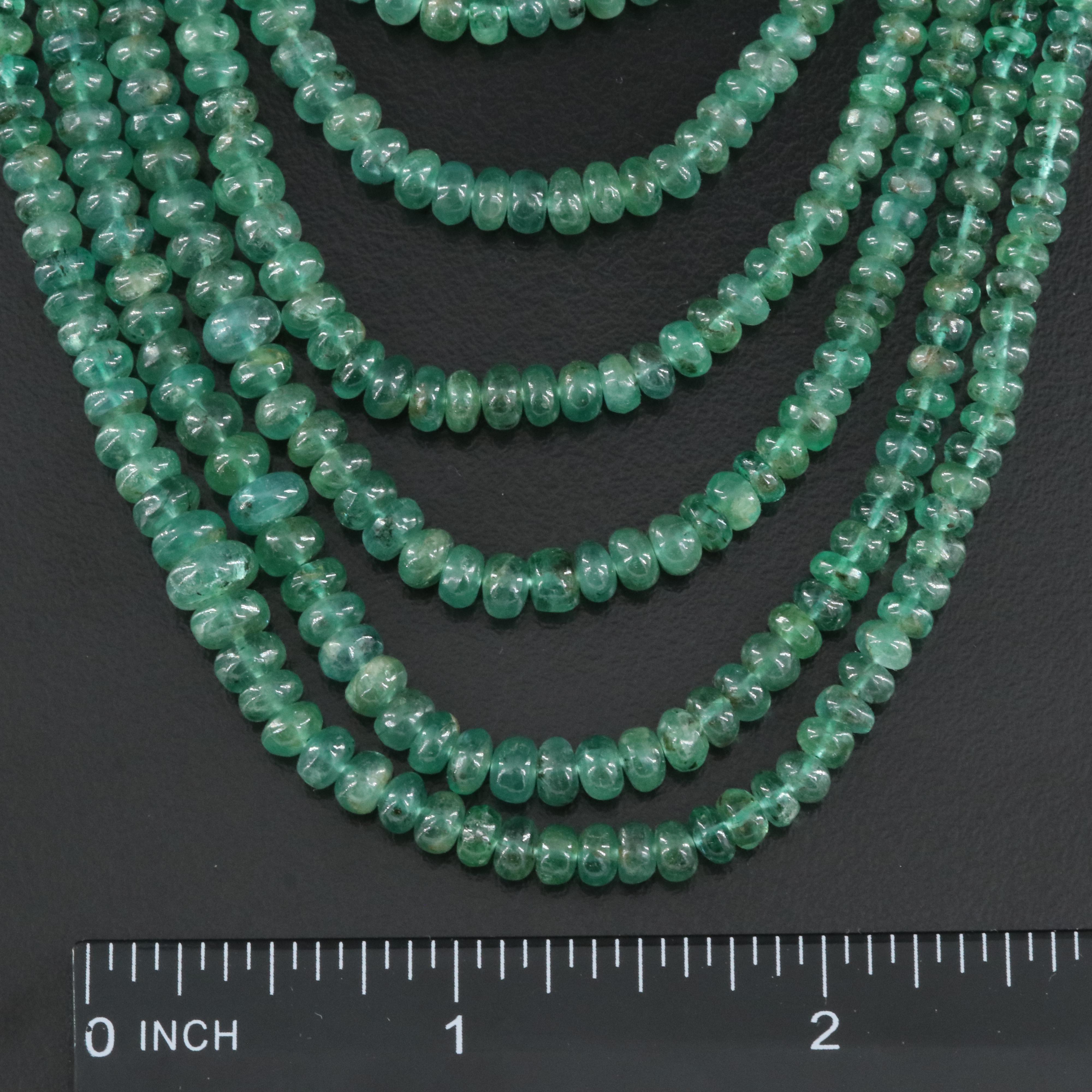 375.00 CTW Emerald Multi-Strand Necklace