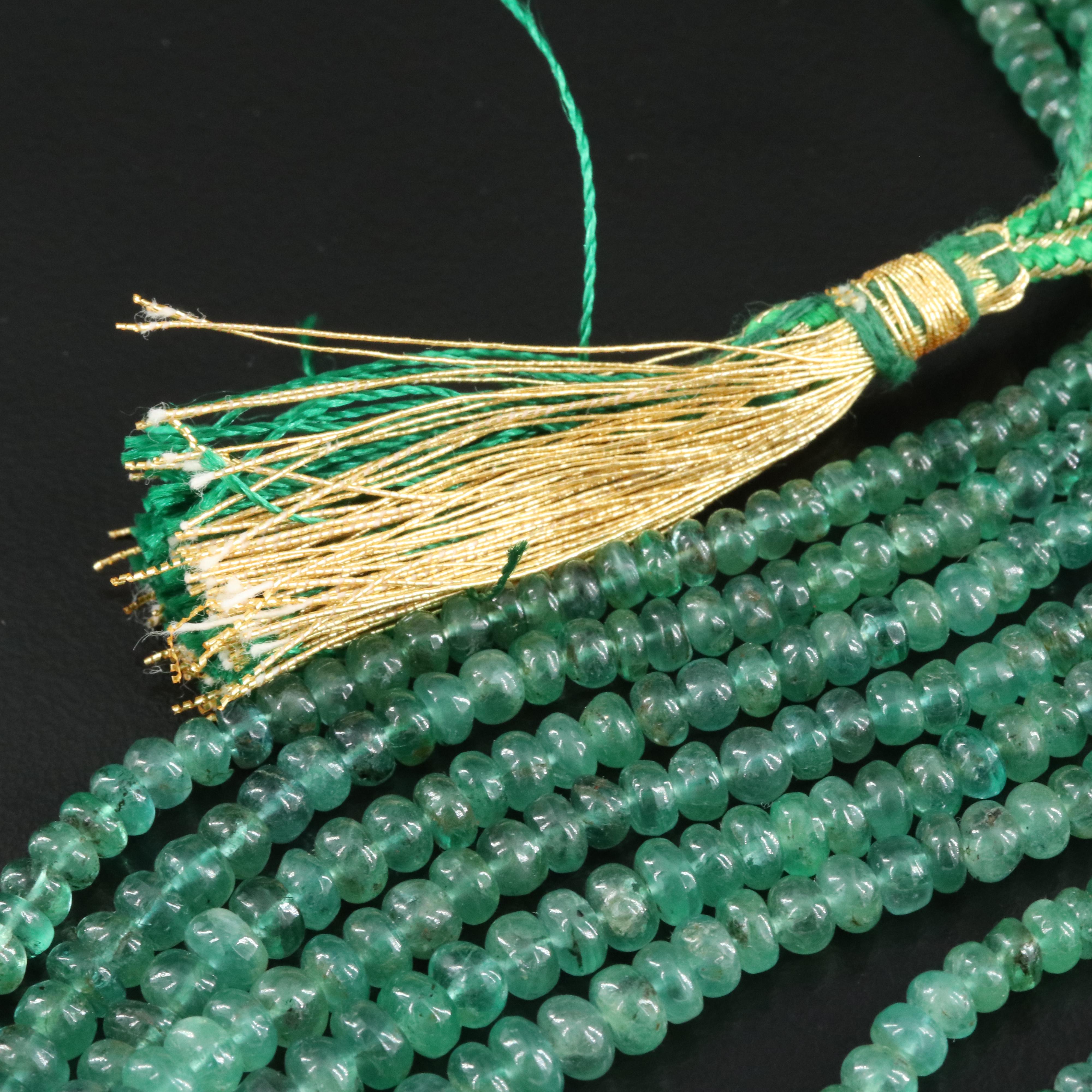 375.00 CTW Emerald Multi-Strand Necklace