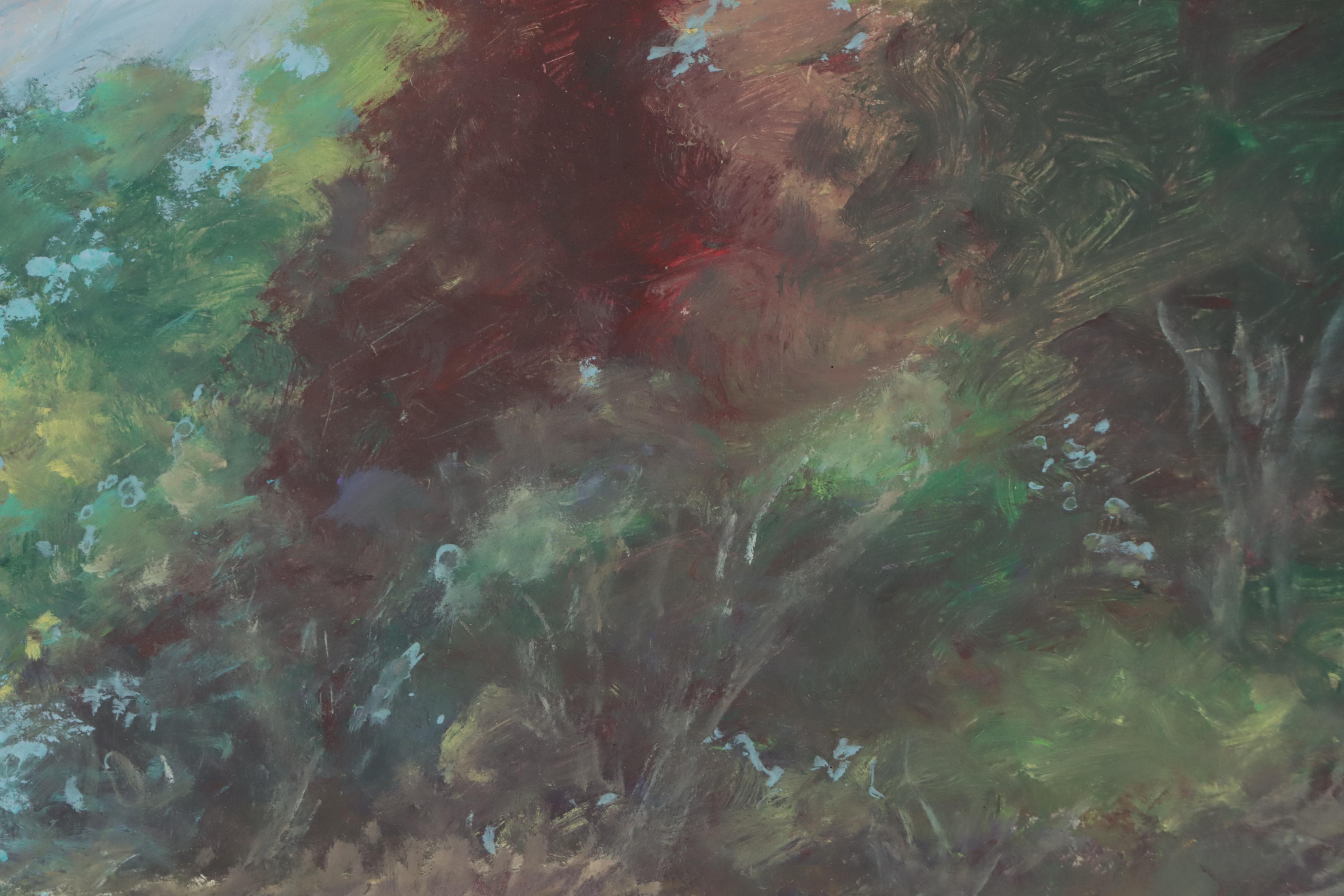 Robert Riddle Baker Landscape Acrylic Painting "River Inlet, Spring," 2023