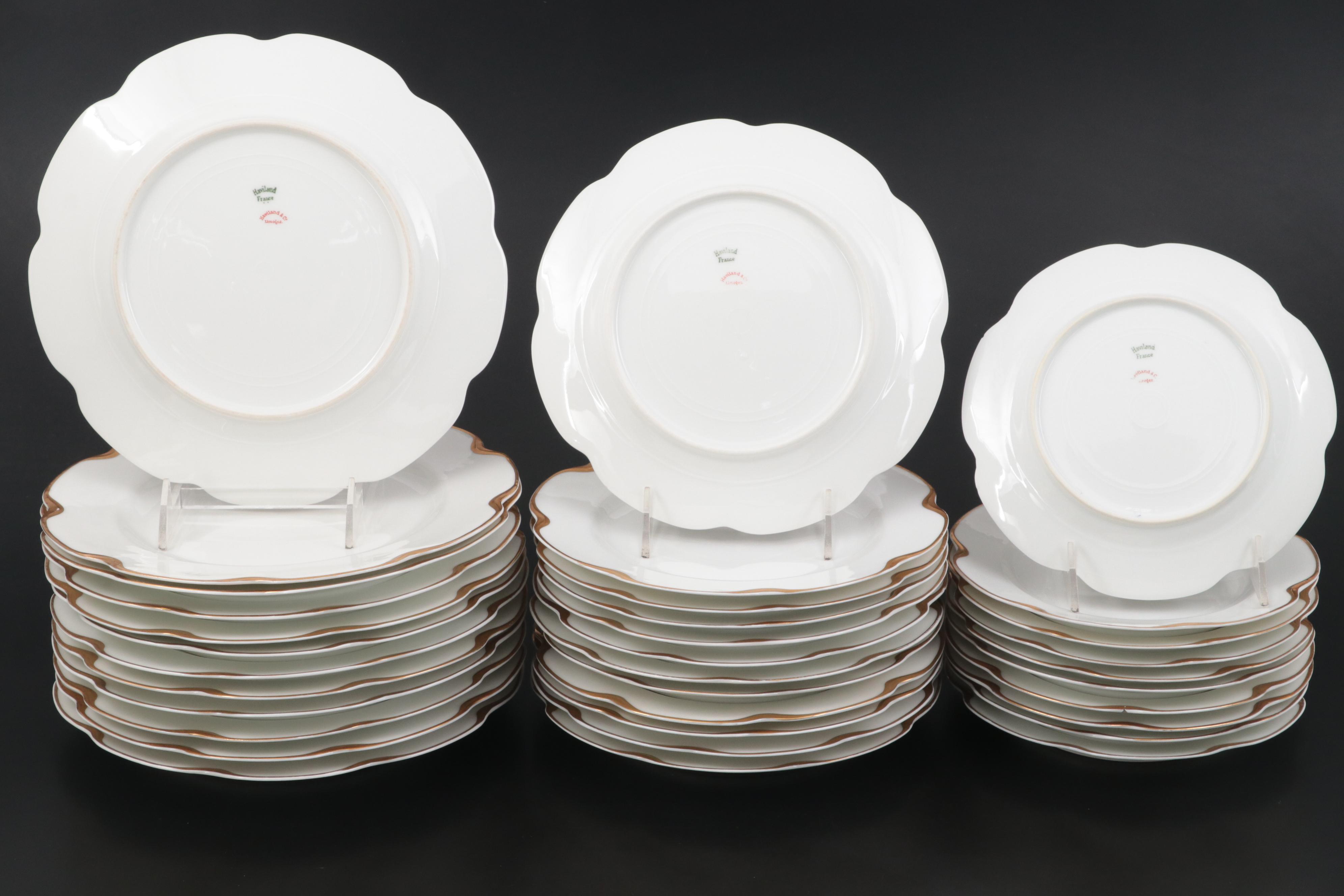 Haviland & Co. "Silver Anniversary" Porcelain Dinnerware, Early/Mid-20th Century