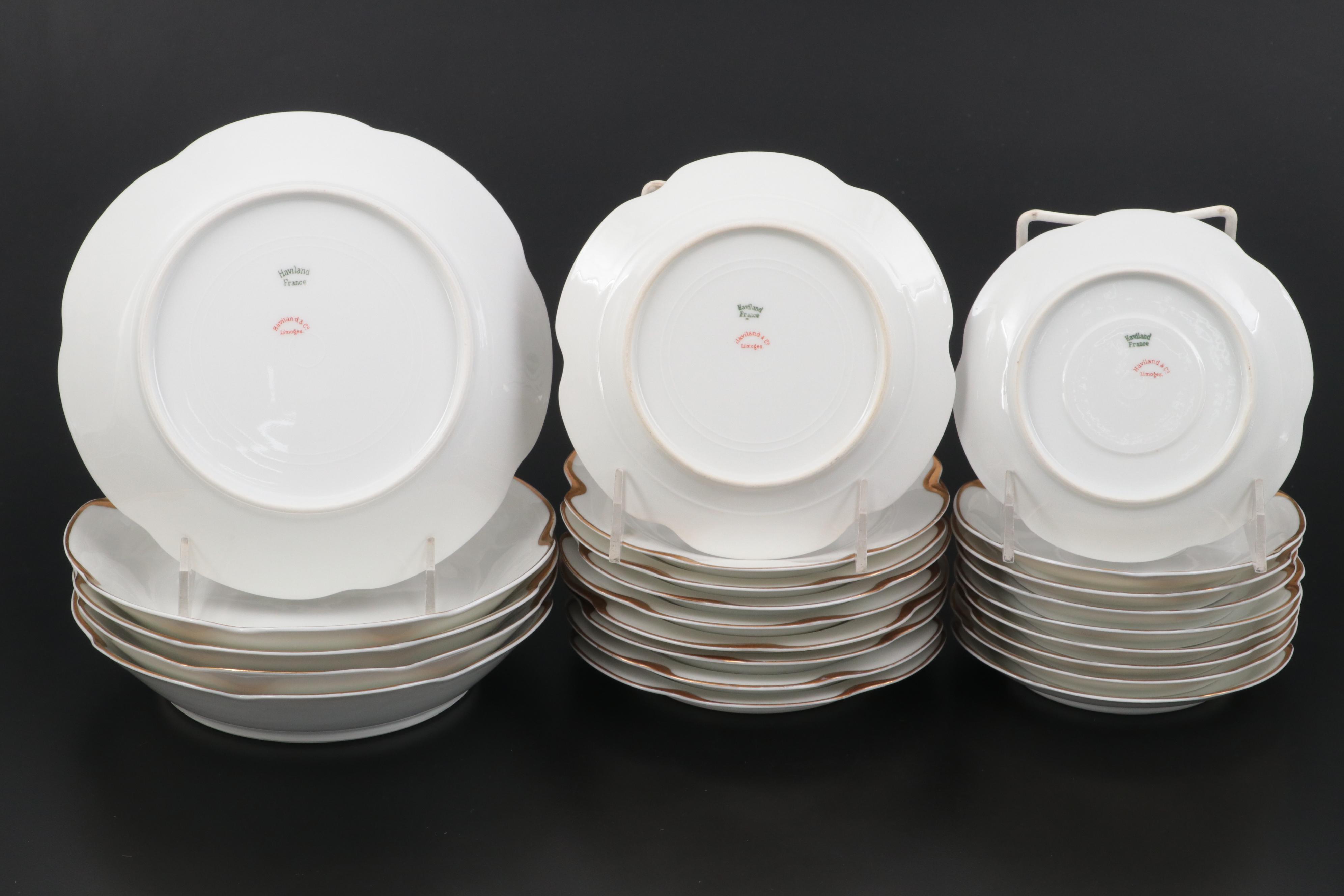 Haviland & Co. "Silver Anniversary" Porcelain Dinnerware, Early/Mid-20th Century