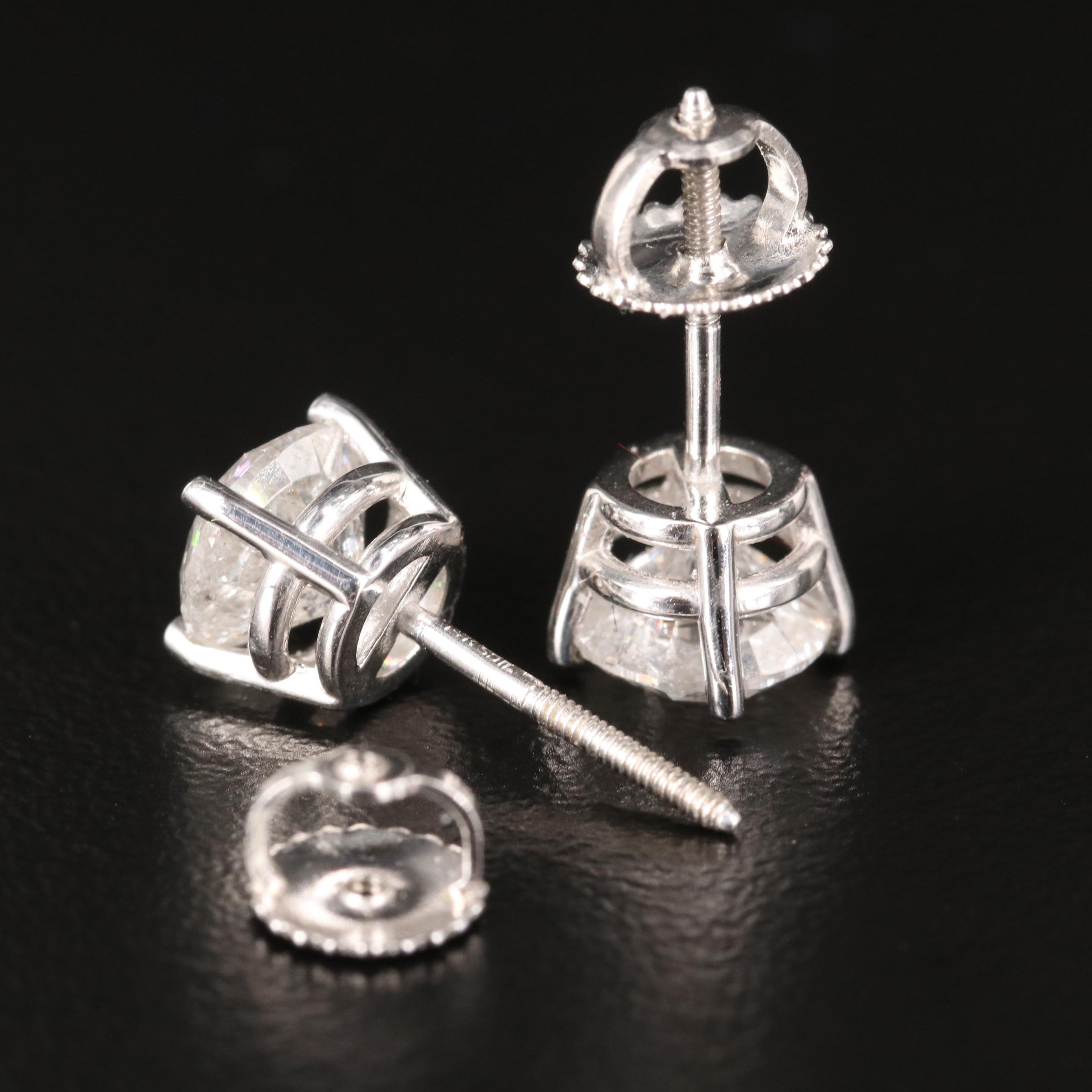 14K 2.00 CTW Diamond Stud Earrings