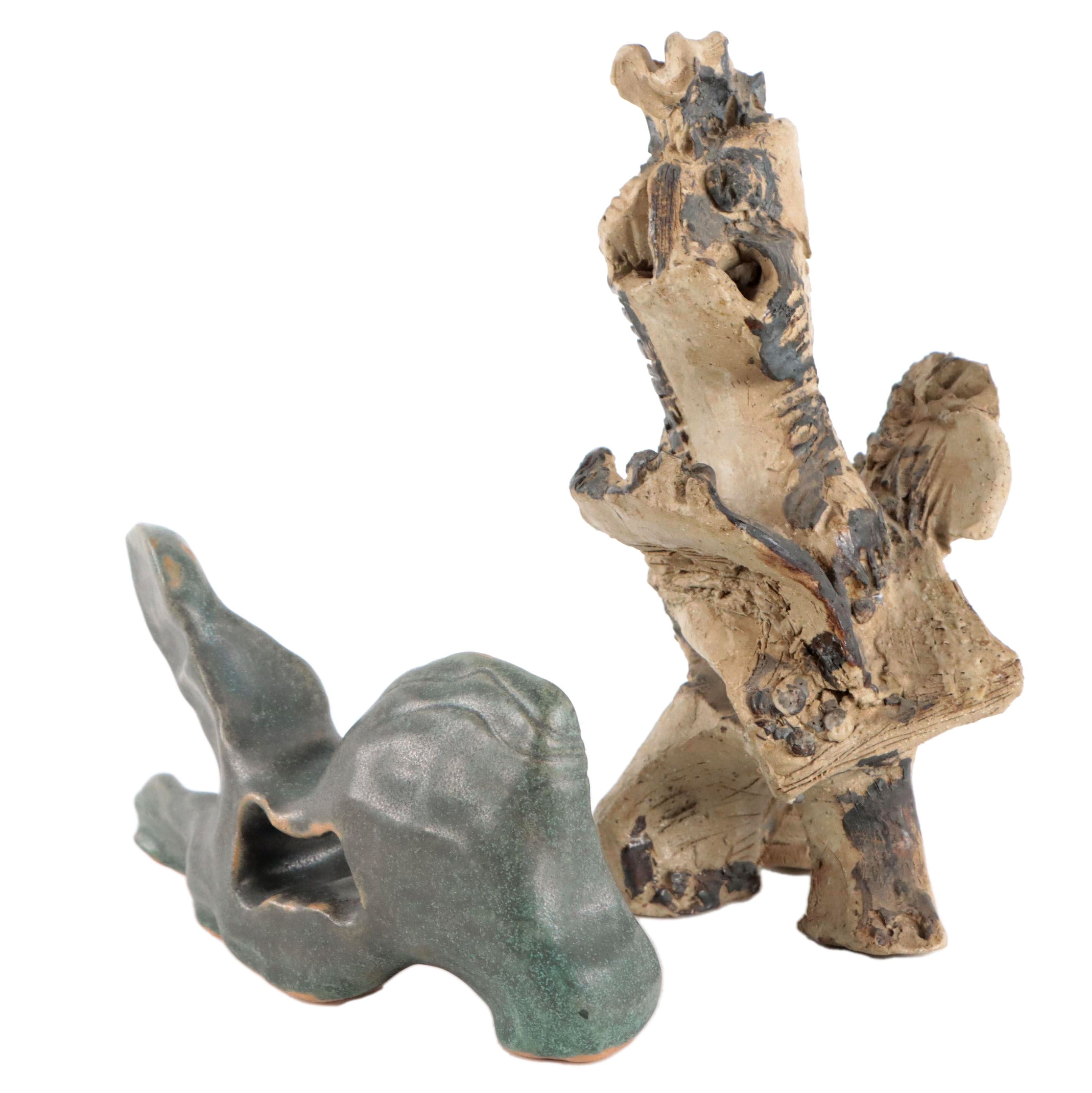 Abstract Biomorphic Ceramic Sculptures