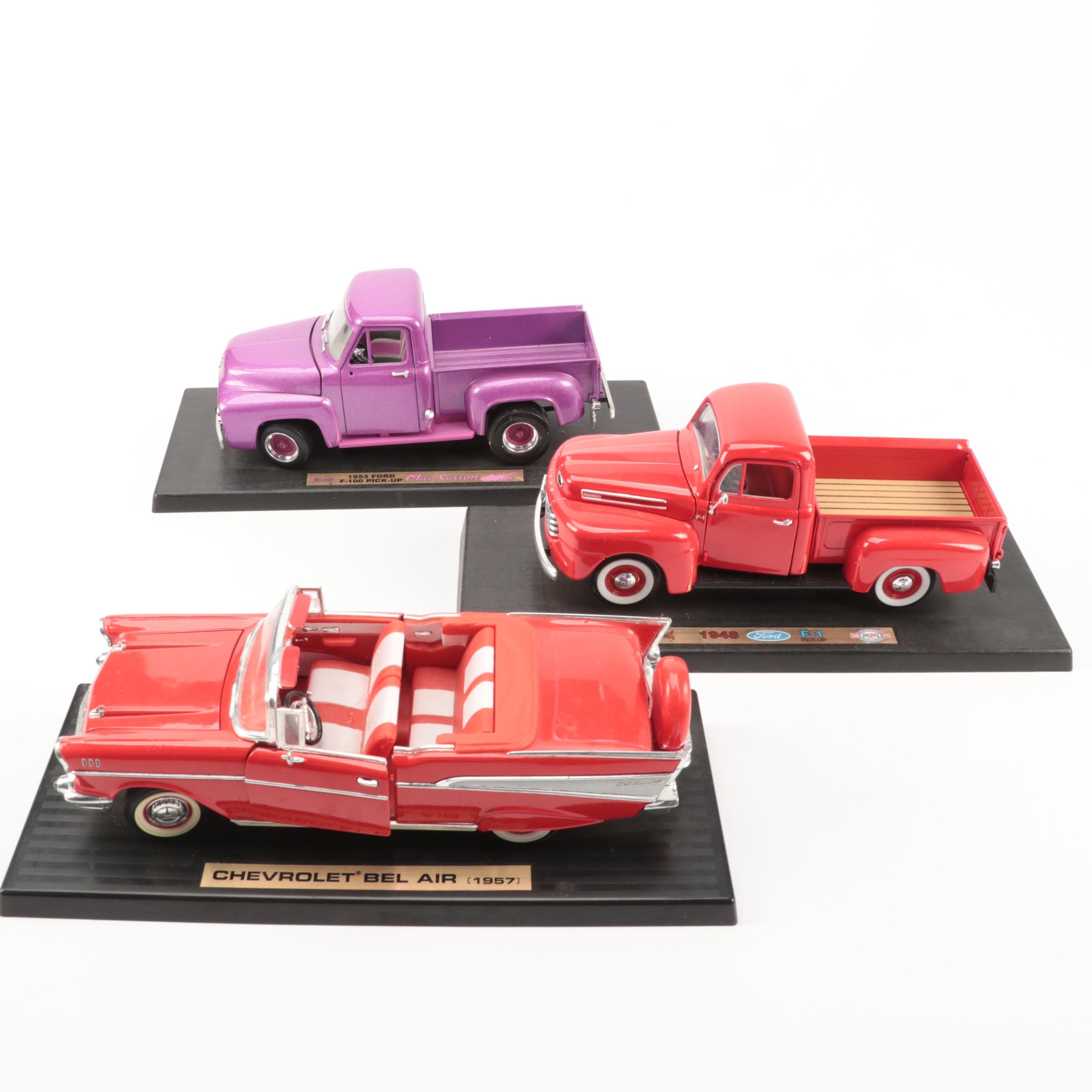 Road Legends '48 Ford, '53 Ford and '57 Chevy Diecast Model Trucks