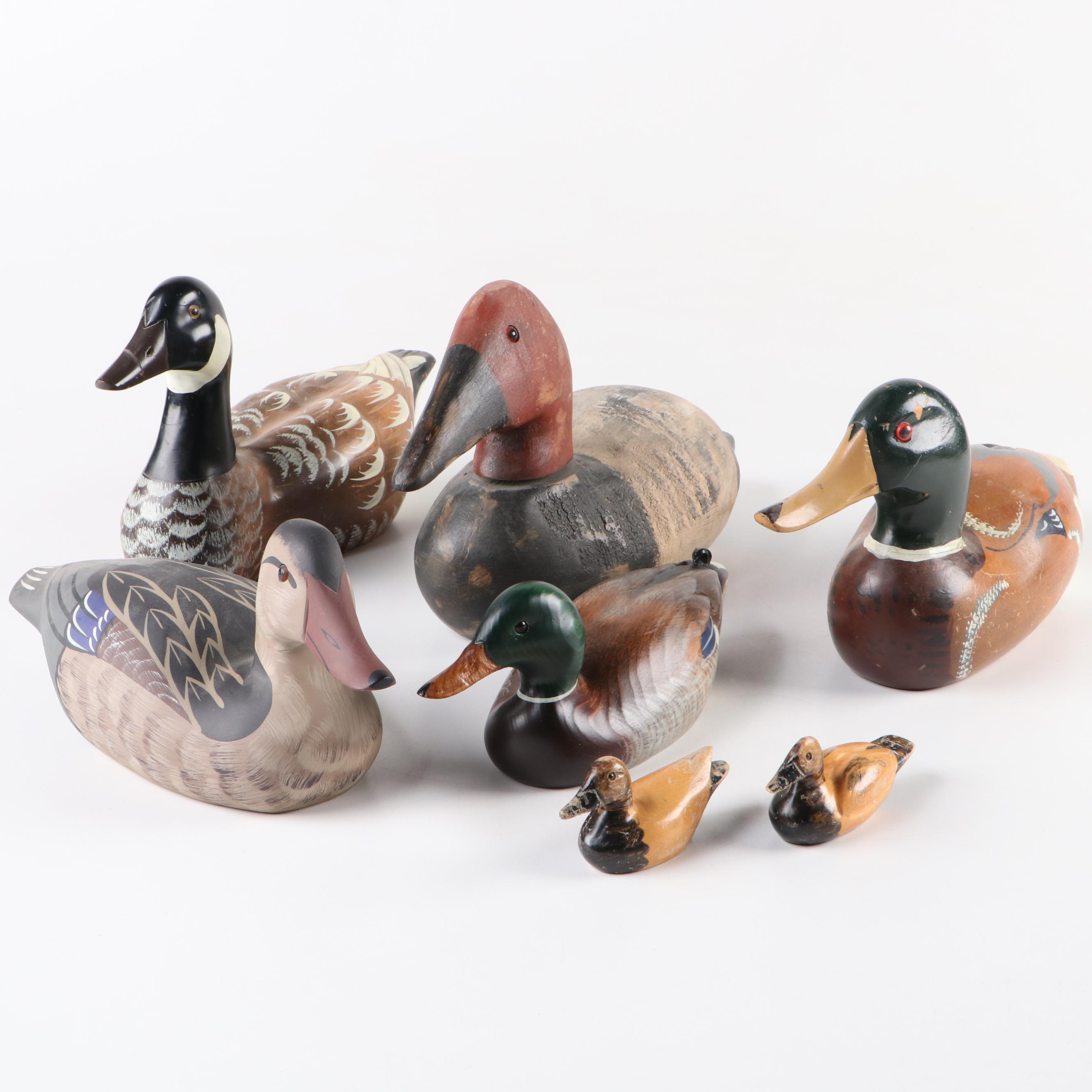 J. Weaver Mallard Hen and Other Decorative Wooden Duck Decoys