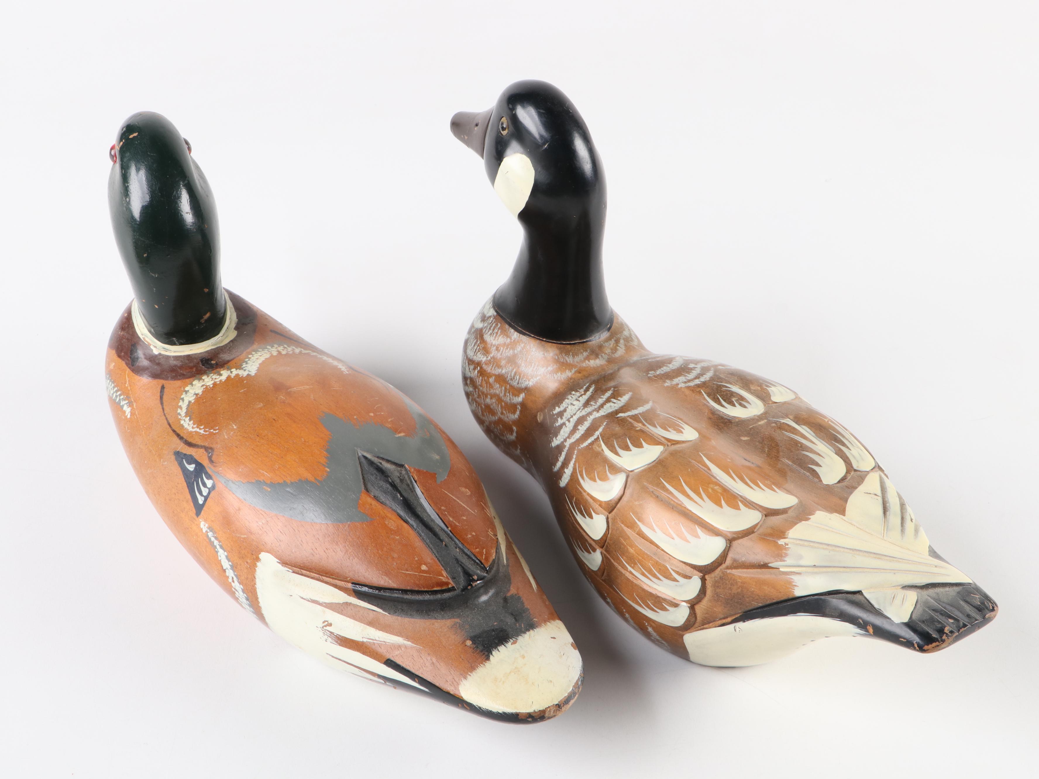 J. Weaver Mallard Hen and Other Decorative Wooden Duck Decoys