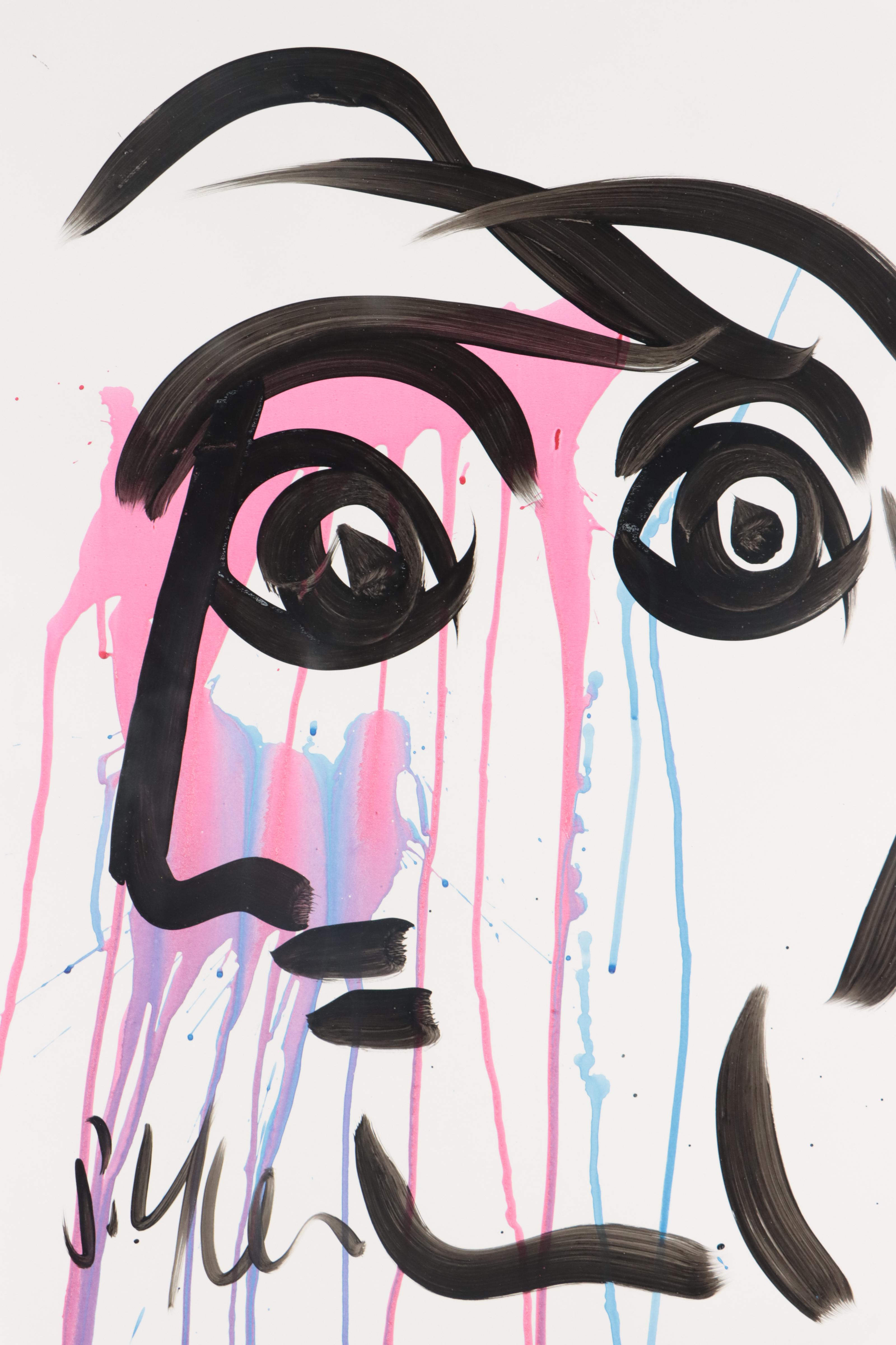 Peter Keil Abstract Portrait Acrylic Painting