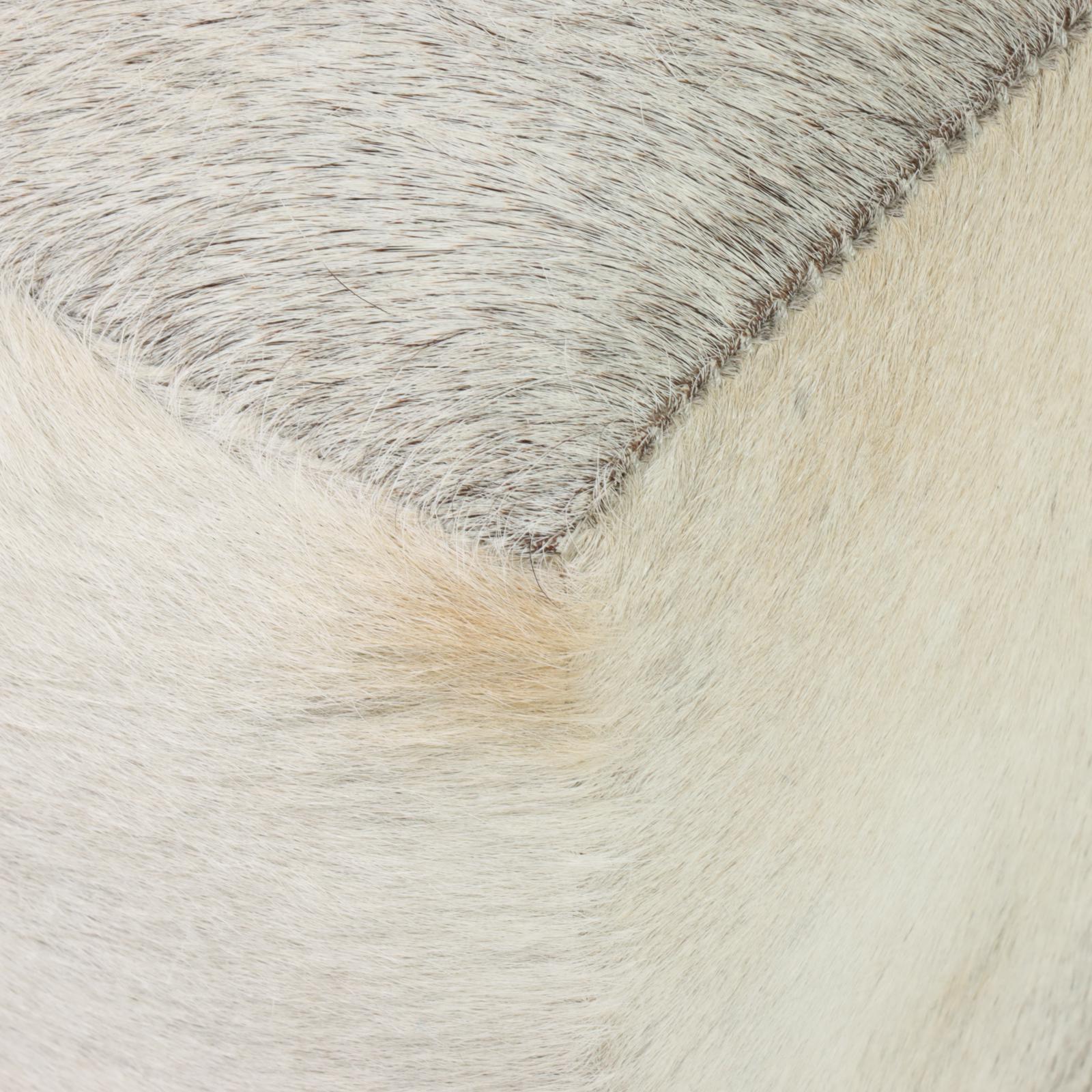 Modernist Style Chrome and Cowhide Stool