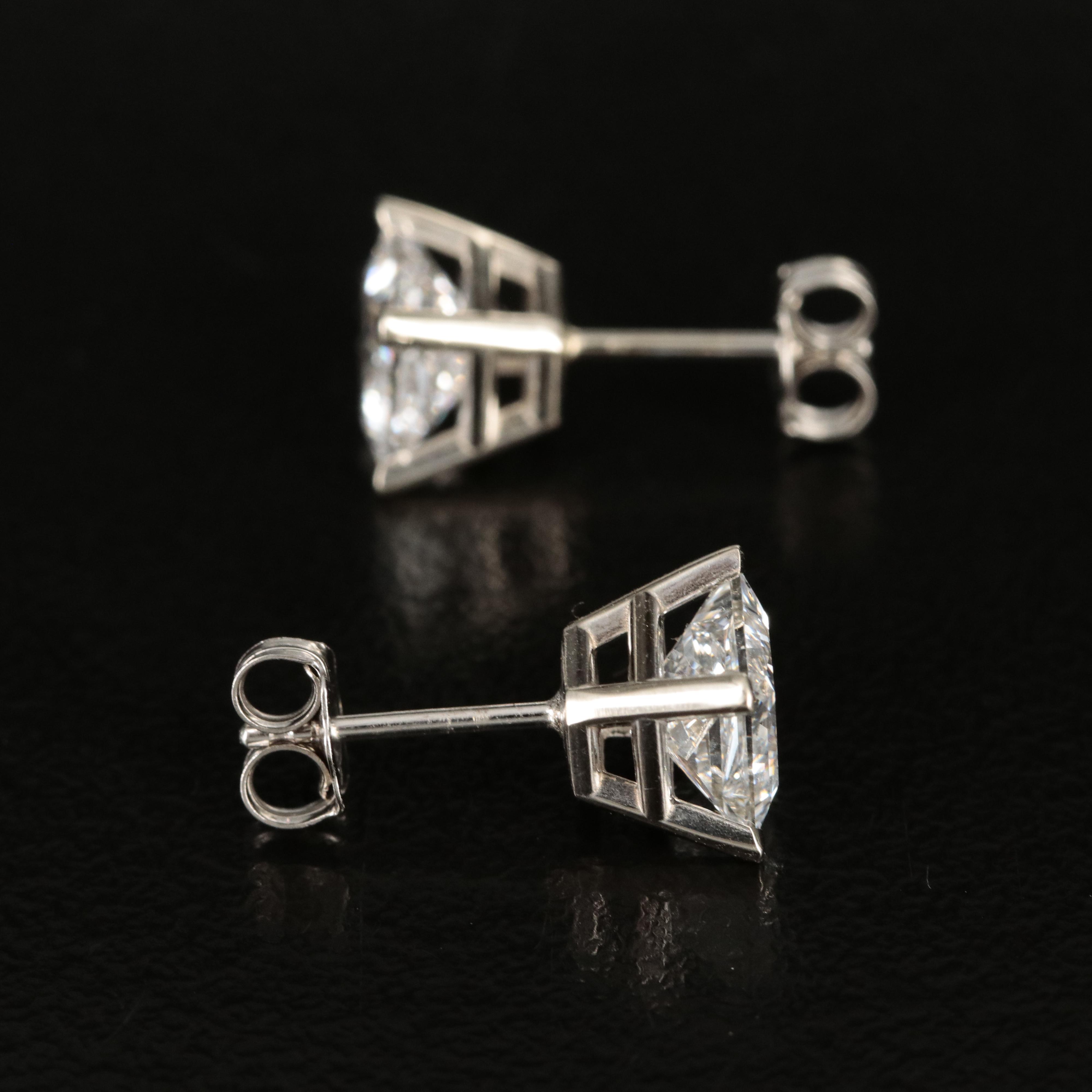 14K 2.30 CTW Lab Grown Diamond Stud Earrings with IGI Reports