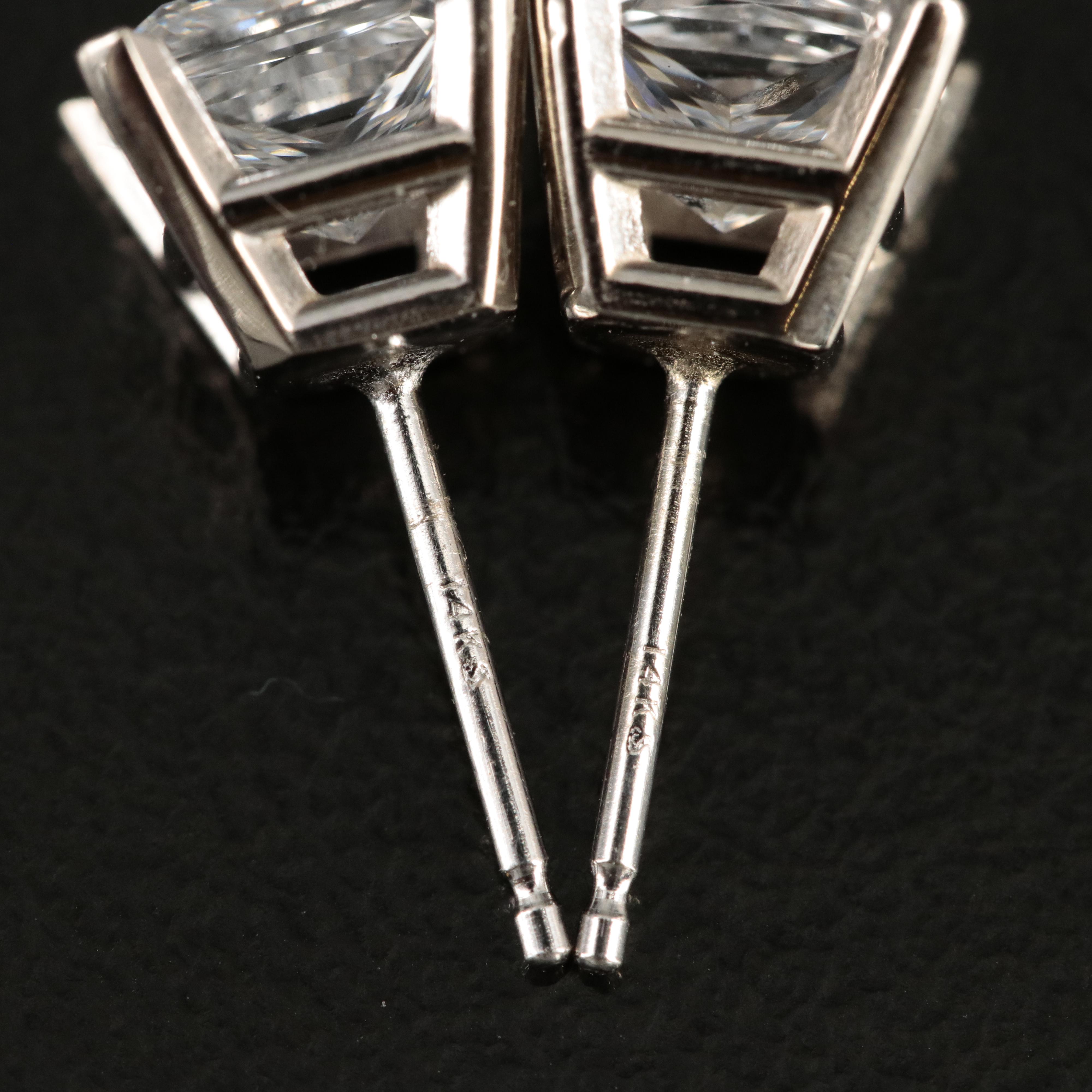 14K 2.30 CTW Lab Grown Diamond Stud Earrings with IGI Reports