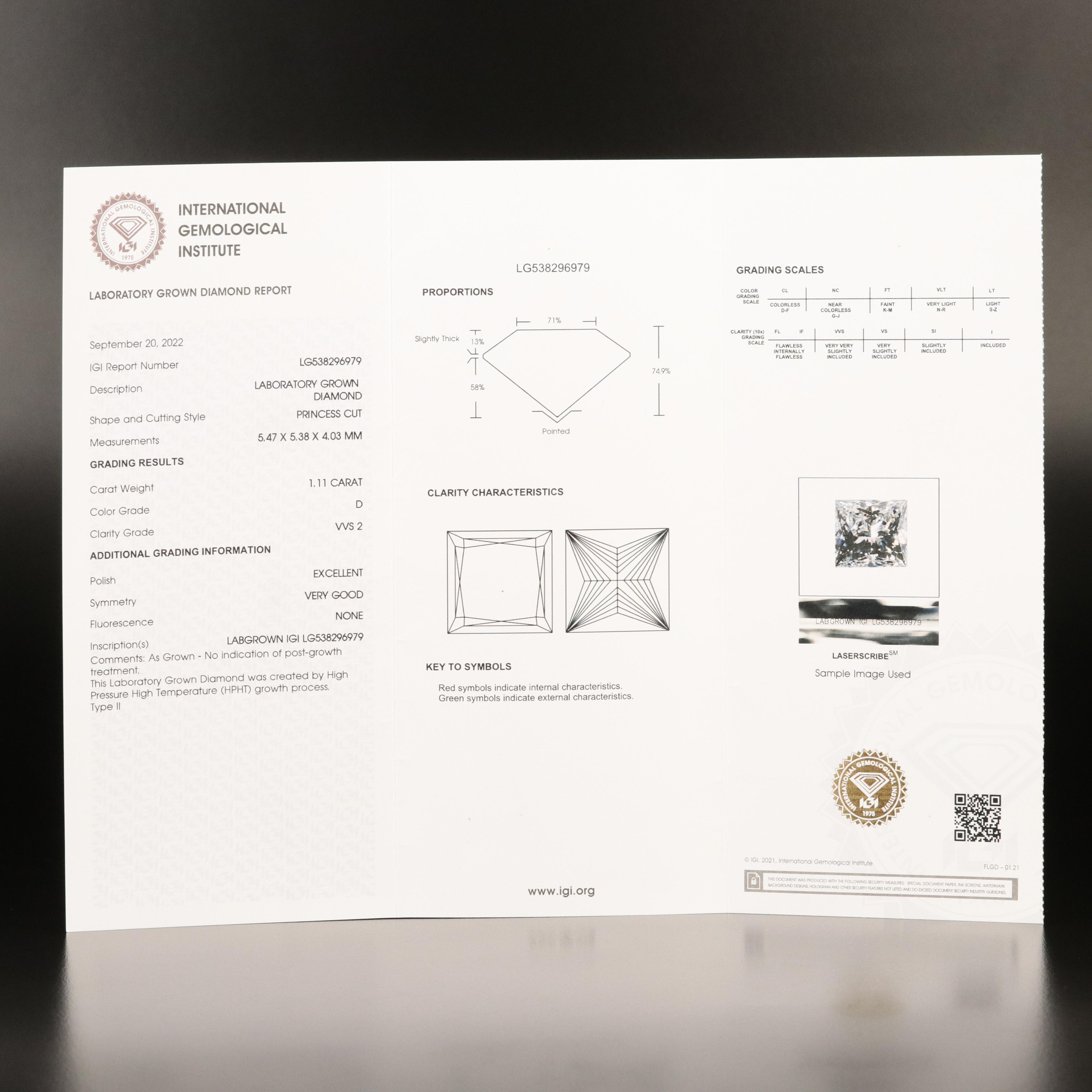 14K 2.30 CTW Lab Grown Diamond Stud Earrings with IGI Reports