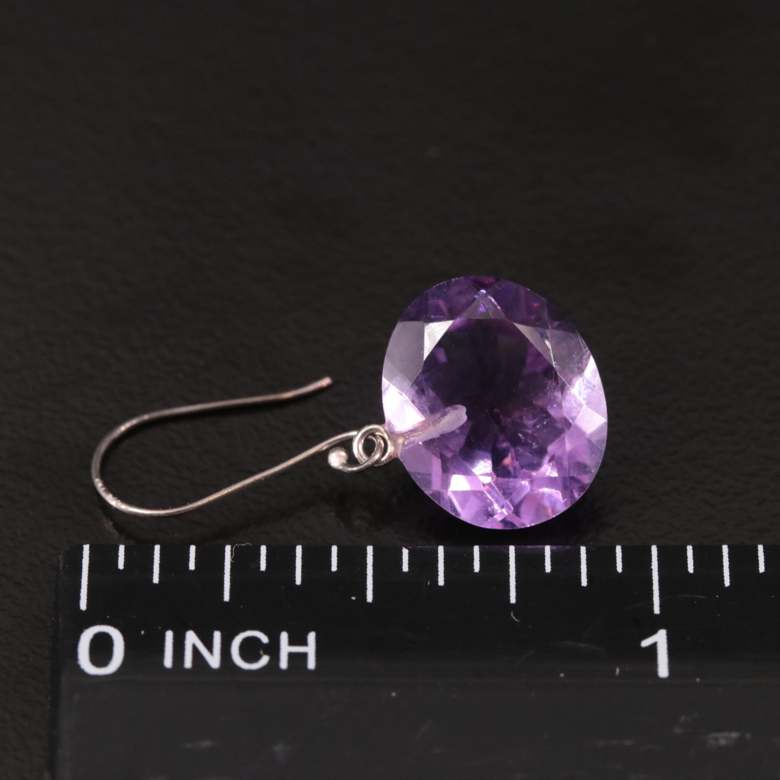 14K Amethyst Drop Earrings