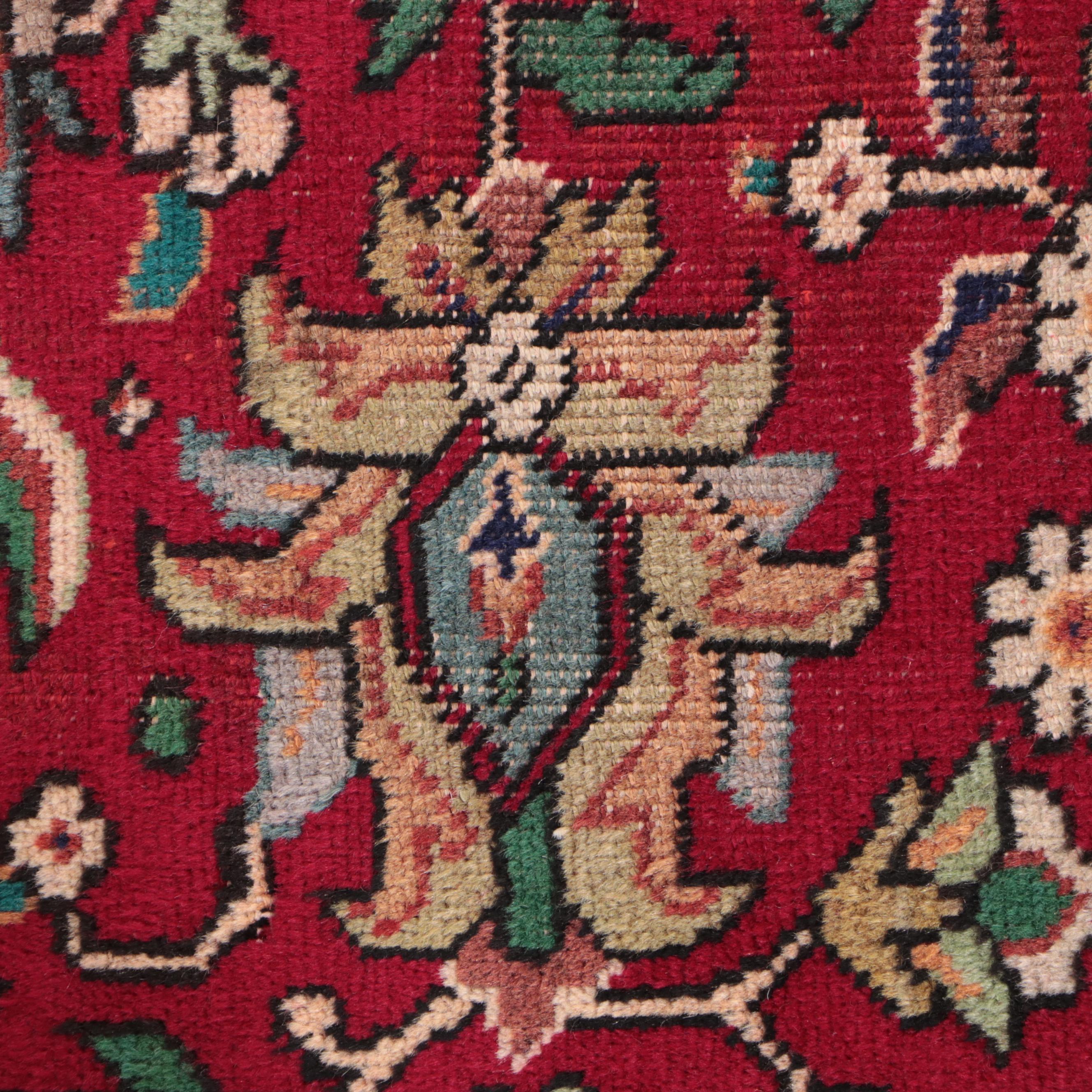 8'2 x 11'6 Hand-Knotted Persian Heriz Area Rug