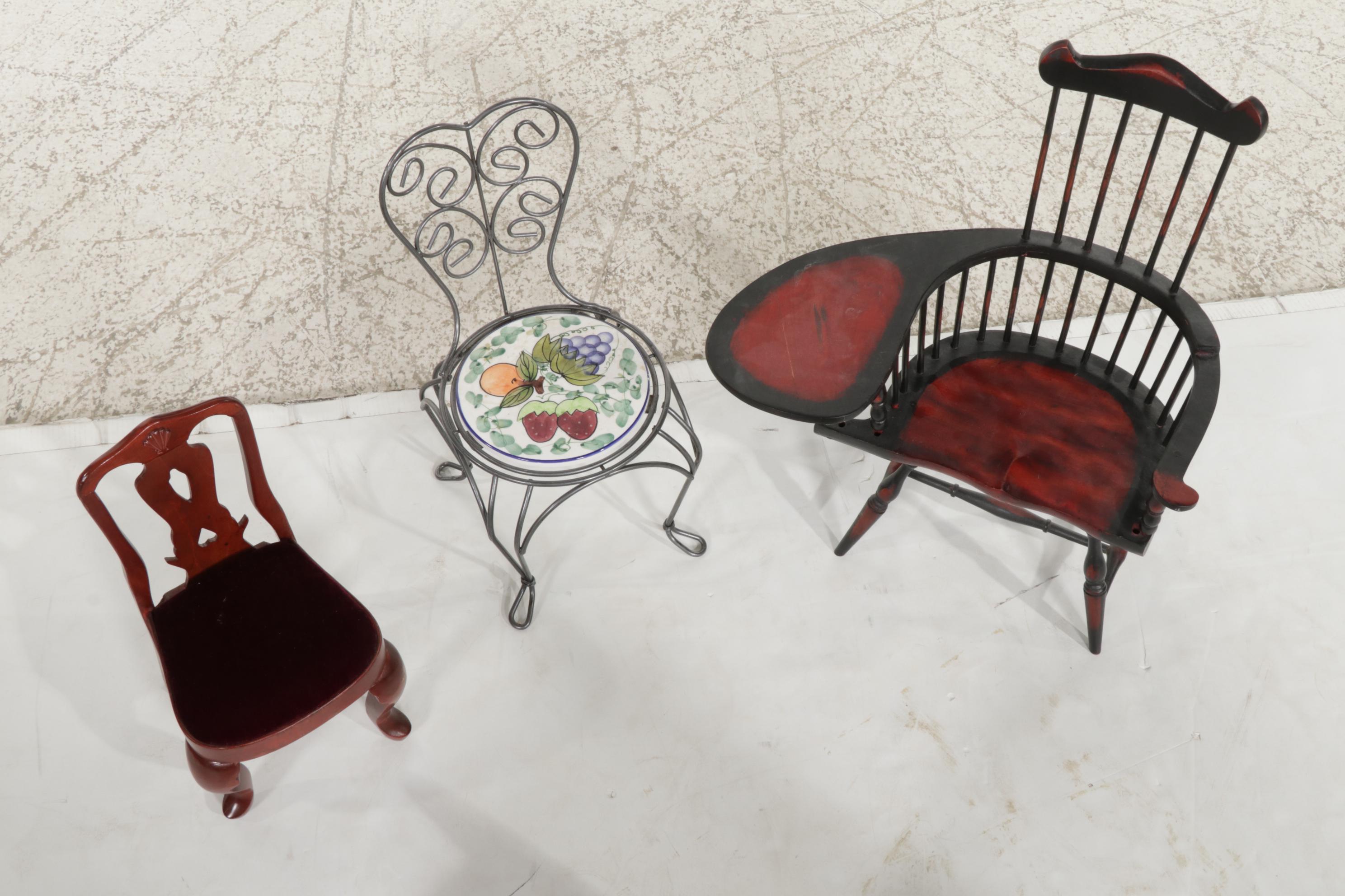 Small Scale Furniture Featuring Chaise Lounge Chair, Desk, and More