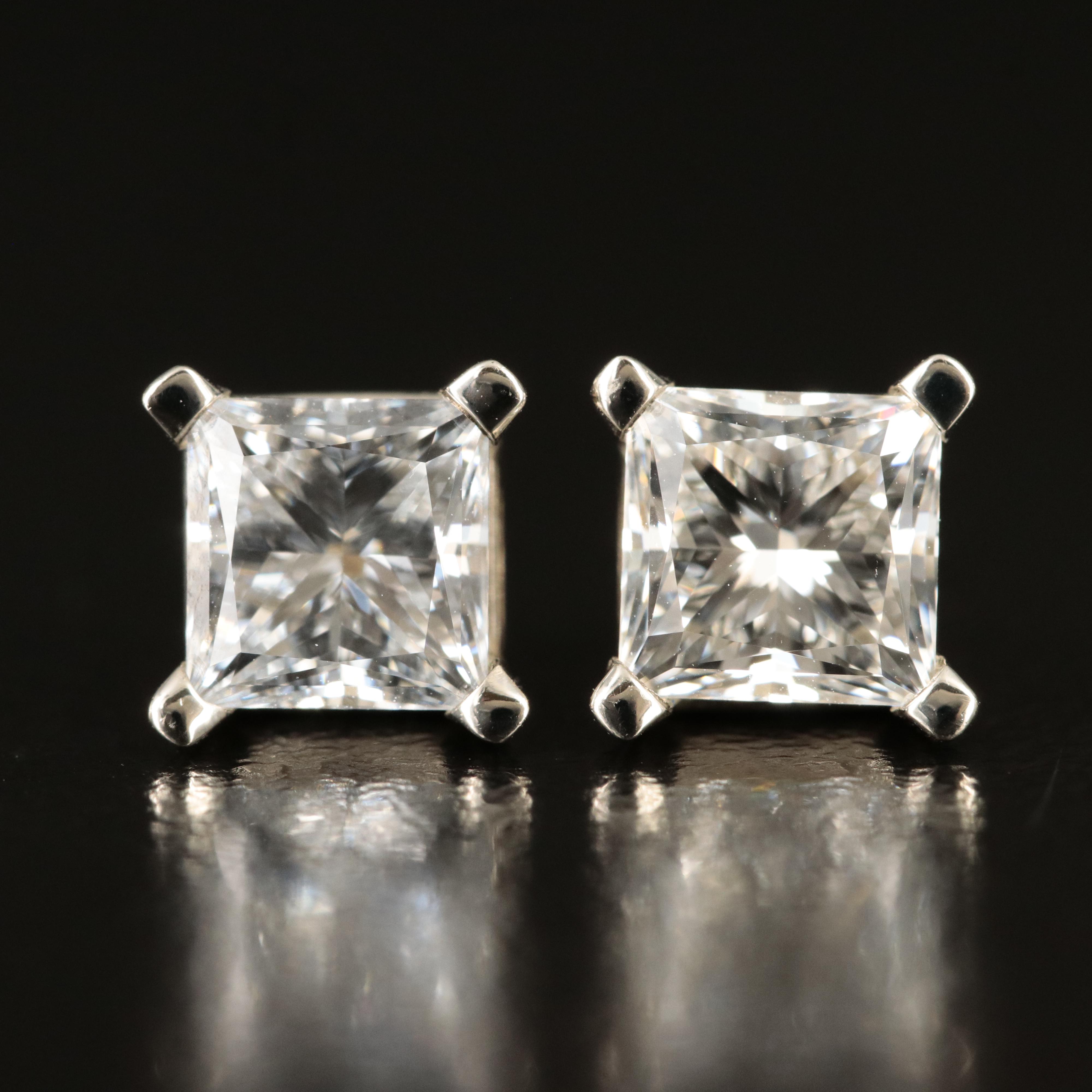14K 2.46 CTW Lab Grown Diamond Stud Earrings with IGI Reports