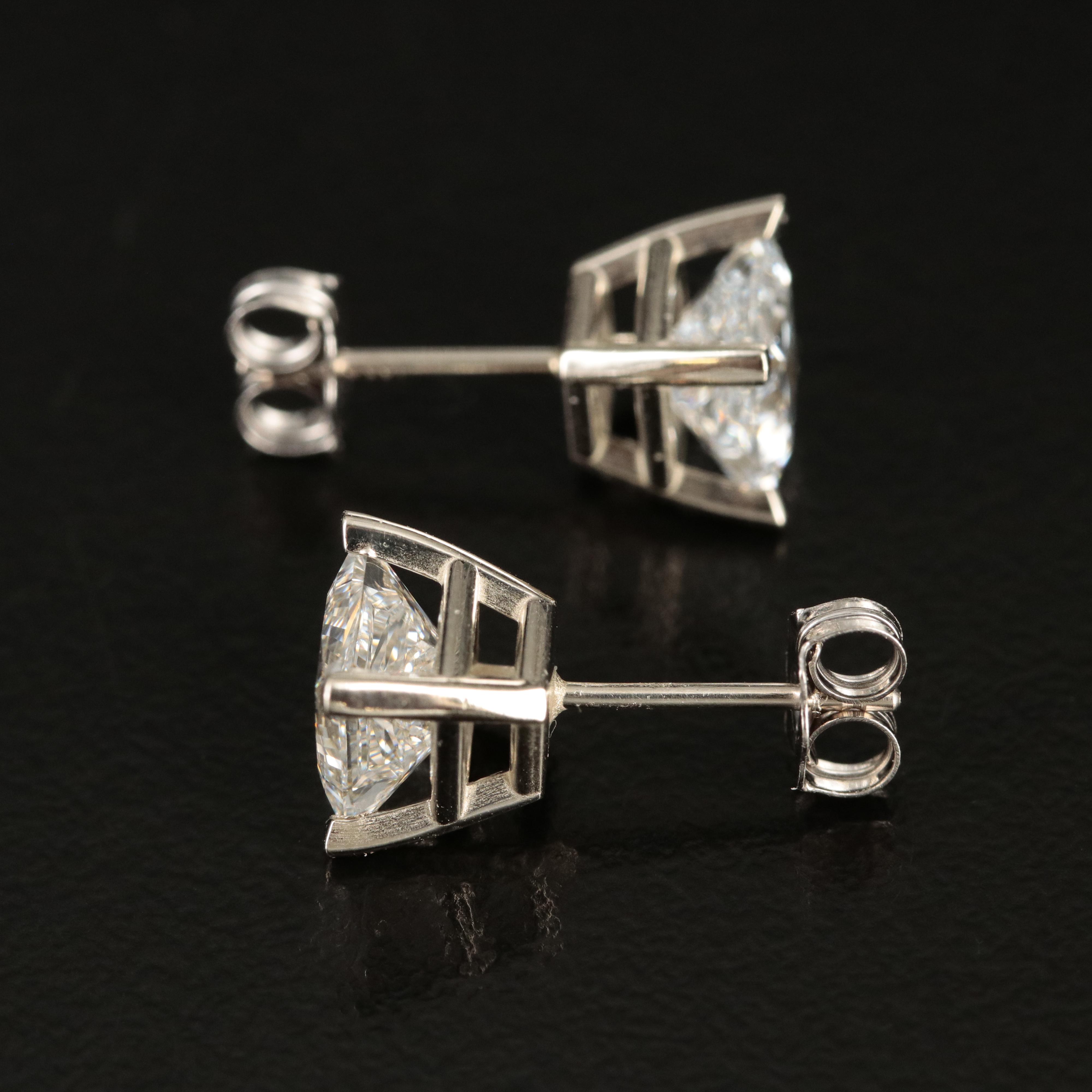 14K 2.46 CTW Lab Grown Diamond Stud Earrings with IGI Reports