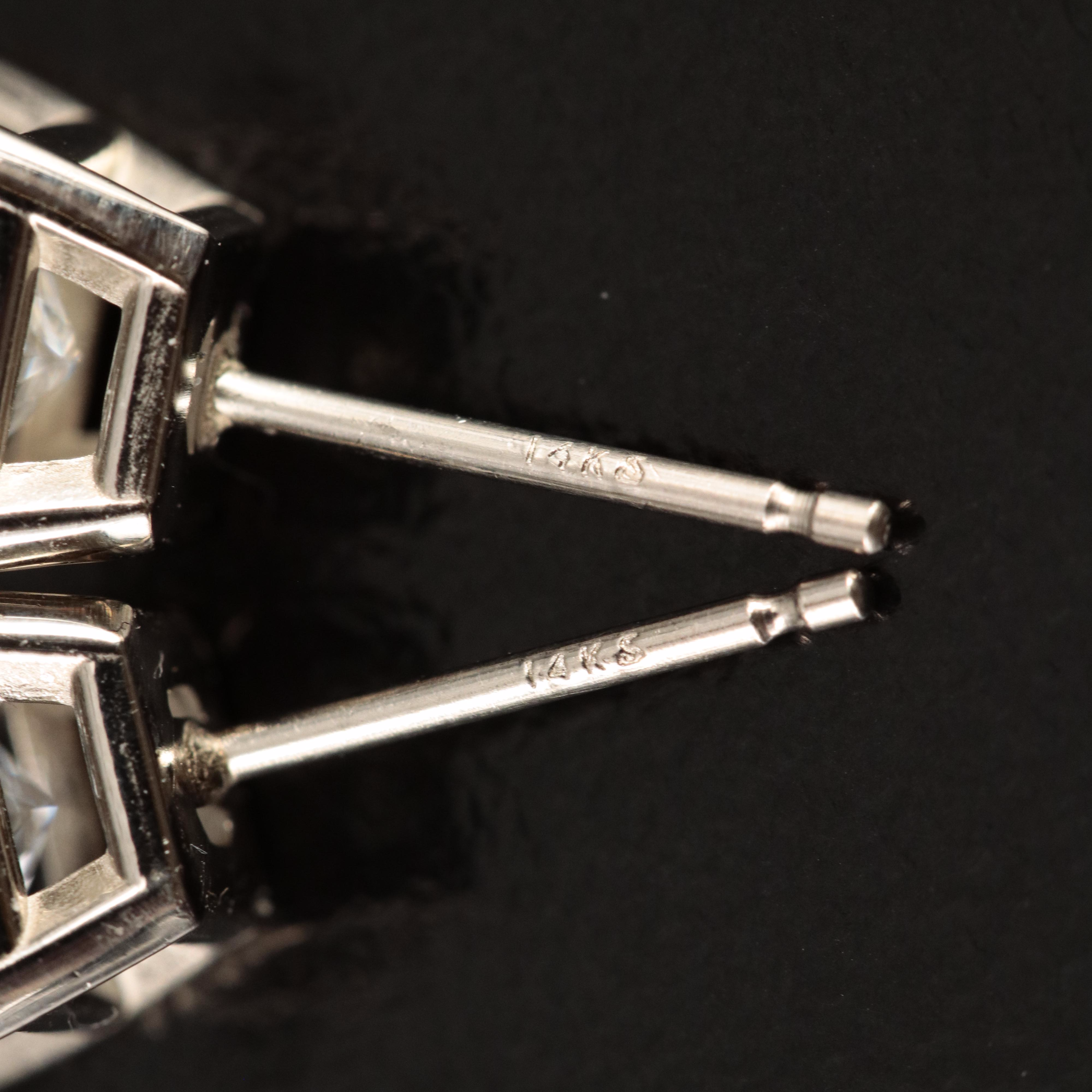 14K 2.46 CTW Lab Grown Diamond Stud Earrings with IGI Reports