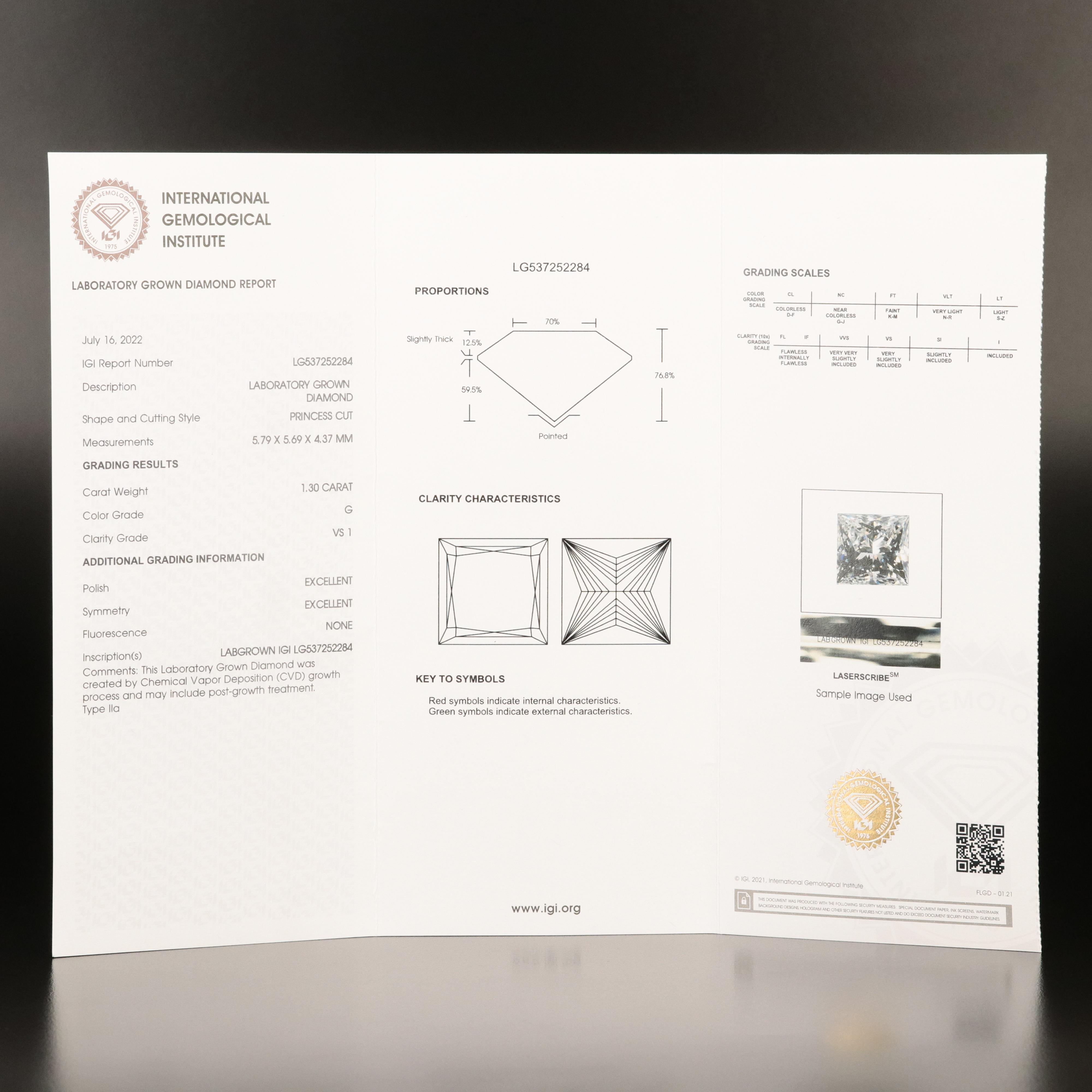 14K 2.46 CTW Lab Grown Diamond Stud Earrings with IGI Reports
