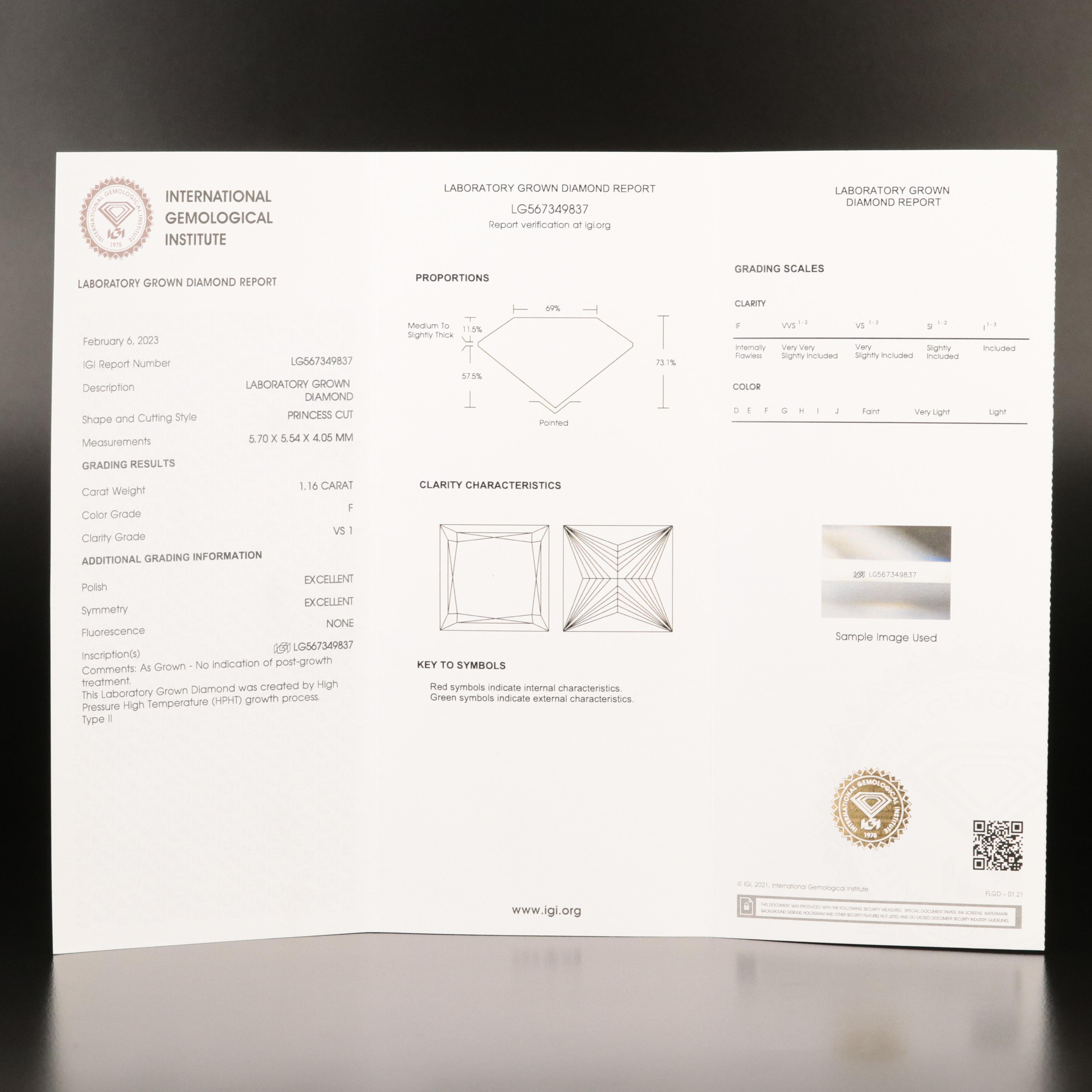 14K 2.46 CTW Lab Grown Diamond Stud Earrings with IGI Reports