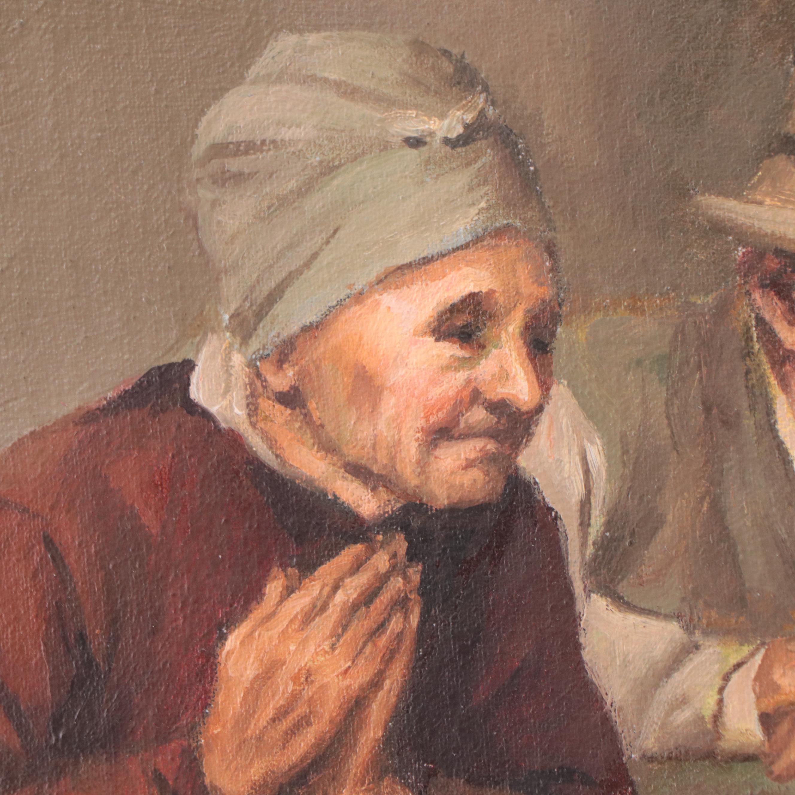 Bryan Anderson Genre Scene Oil Painting "Telling The Story"