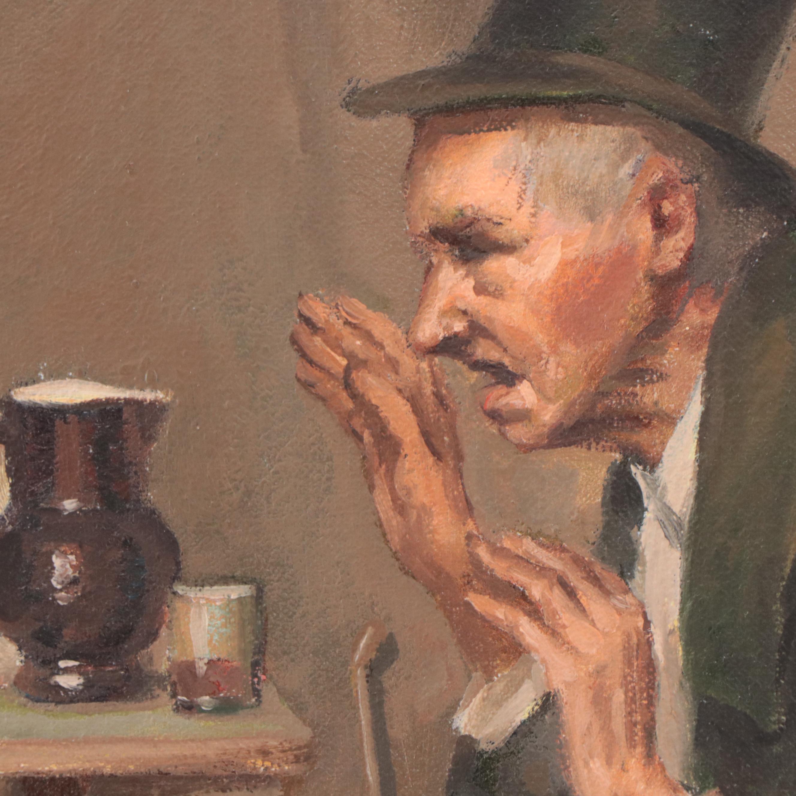 Bryan Anderson Genre Scene Oil Painting "Telling The Story"