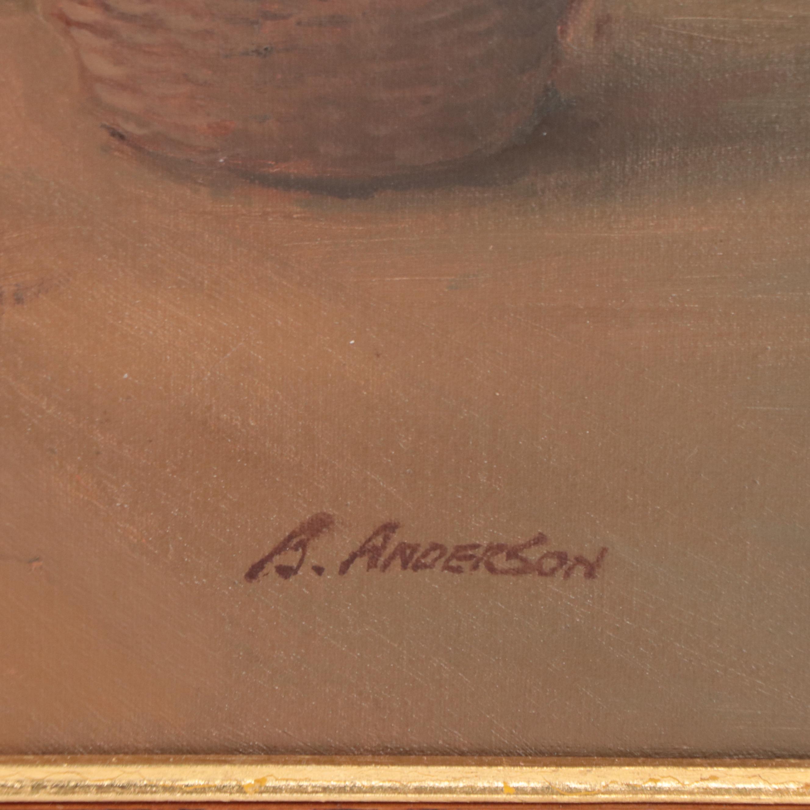 Bryan Anderson Genre Scene Oil Painting "Telling The Story"