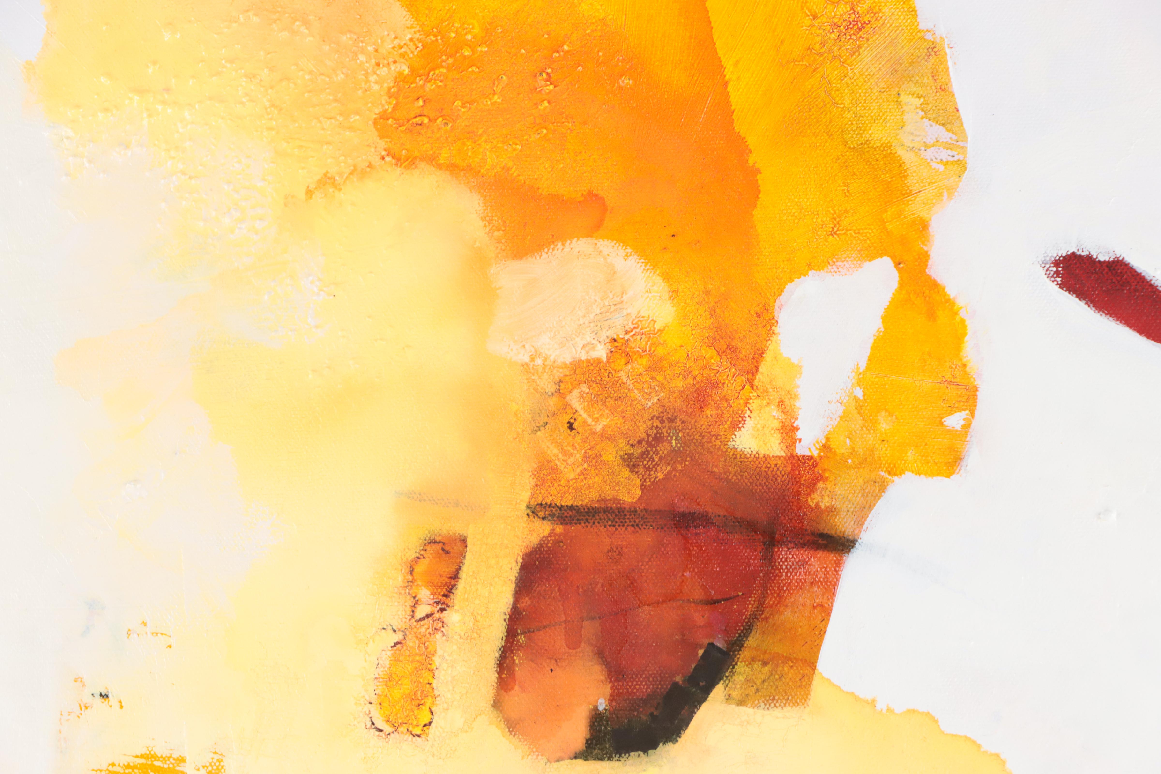 Milagros Pongo Abstract Mixed Media Painting "My Way," 21st Century