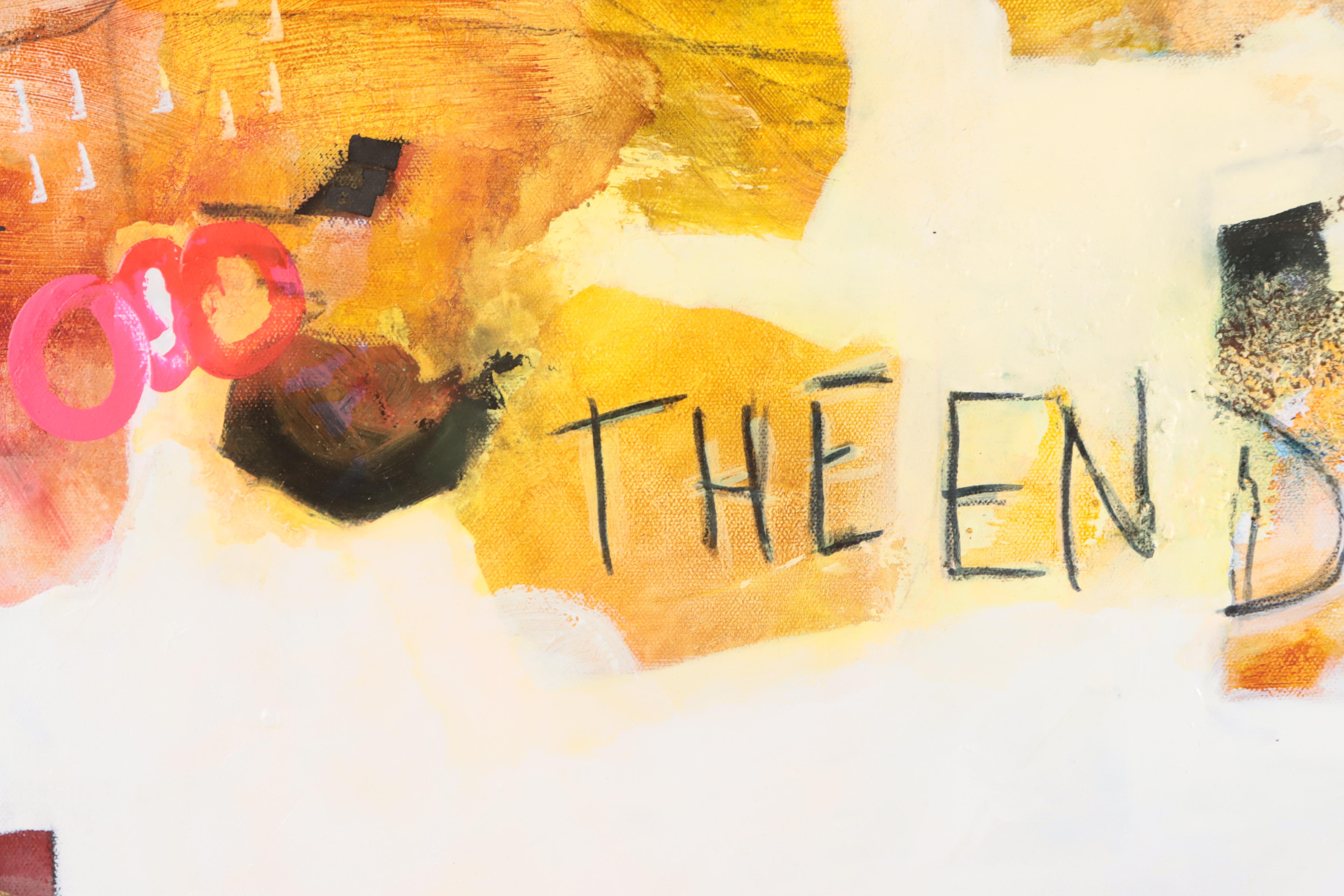 Milagros Pongo Abstract Mixed Media Painting "My Way," 21st Century