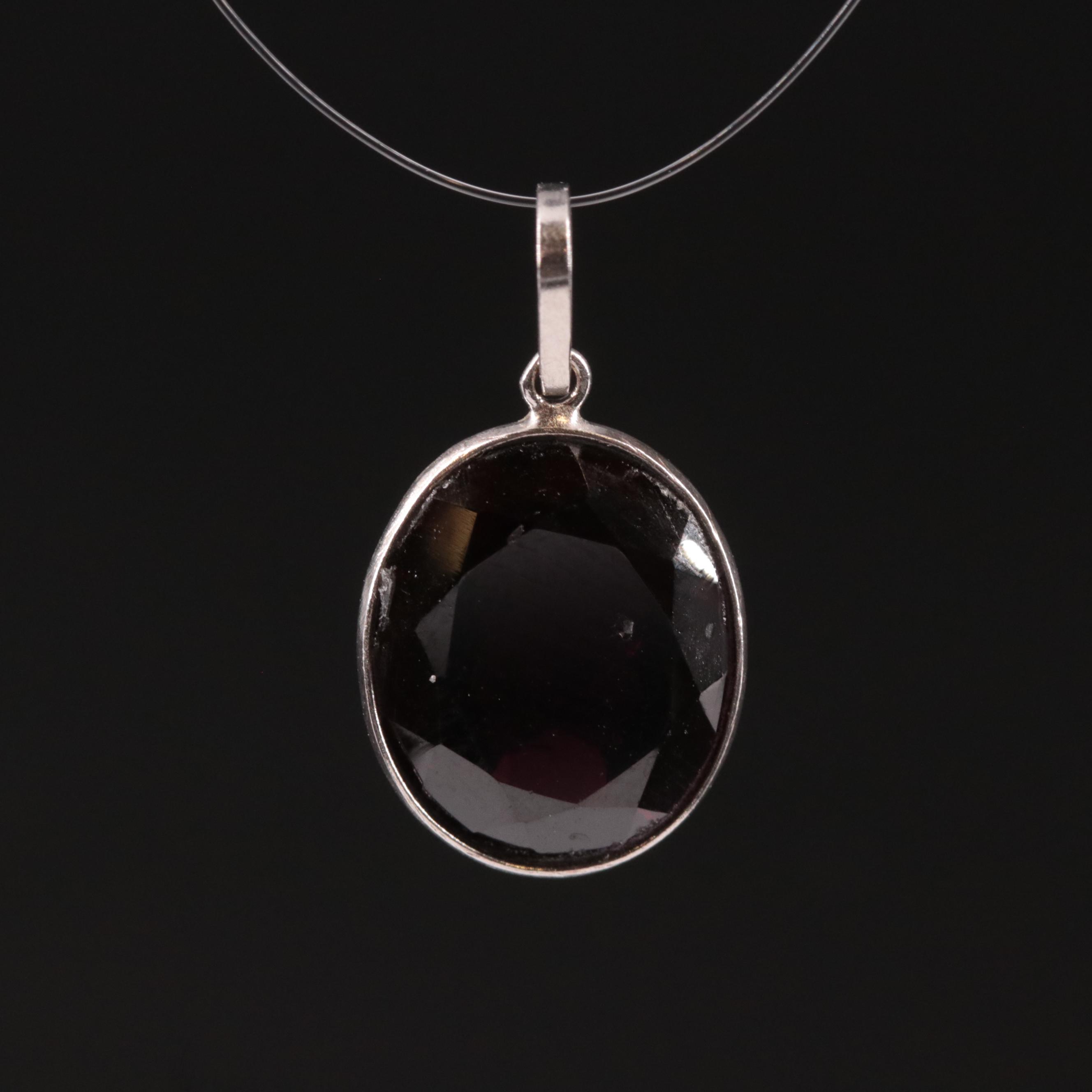14K Rhodolite Garnet Pendant
