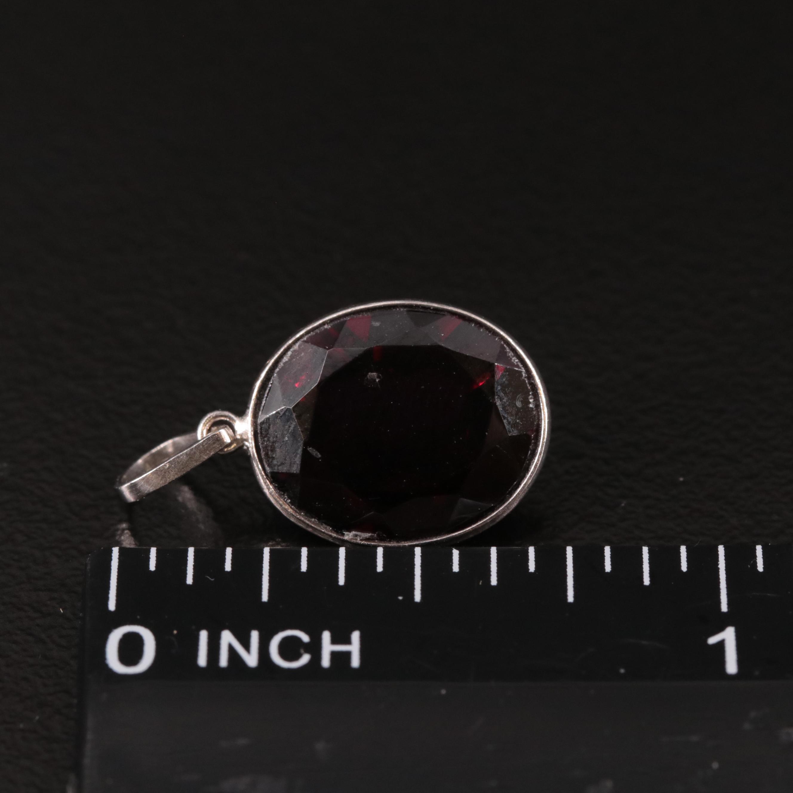 14K Rhodolite Garnet Pendant