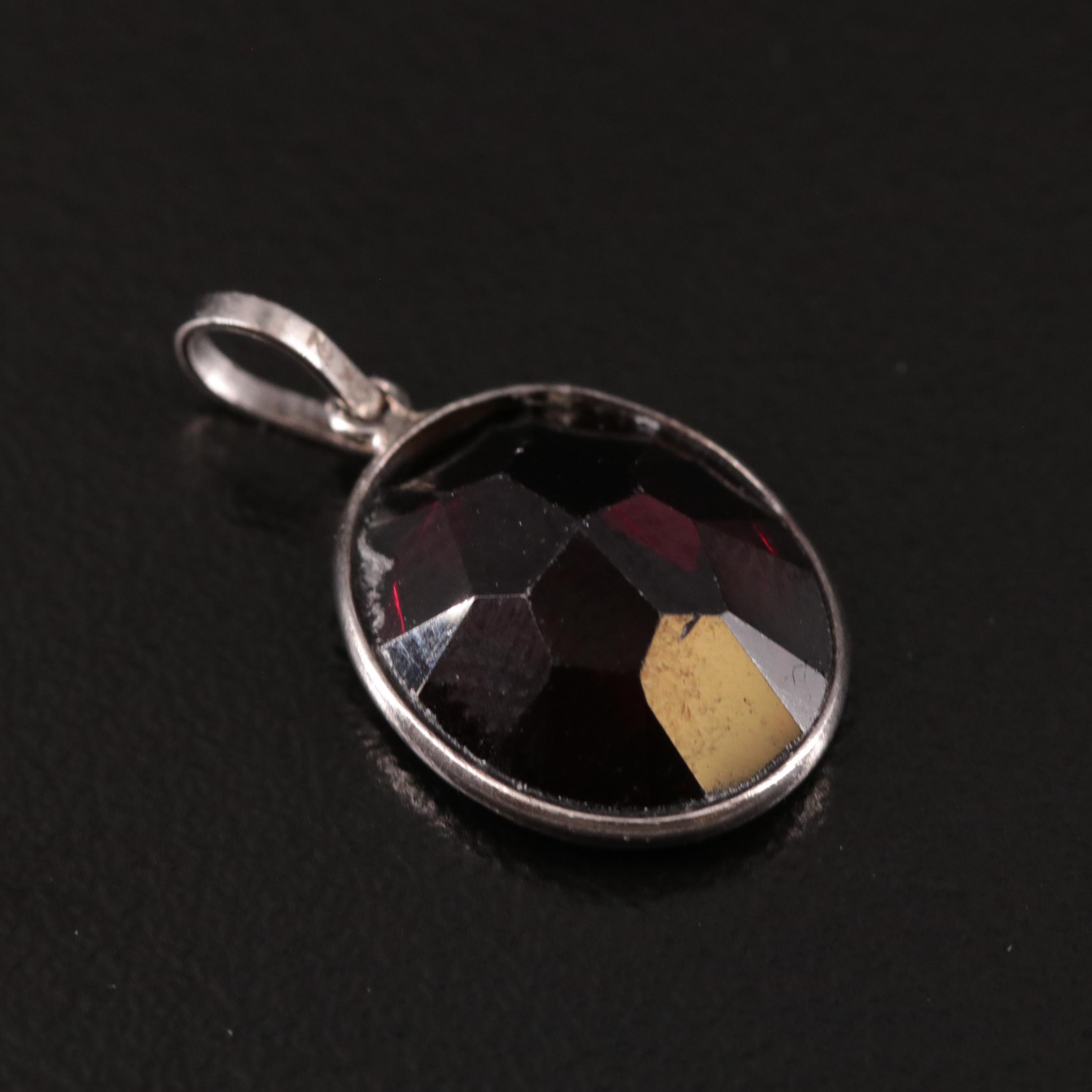 14K Rhodolite Garnet Pendant