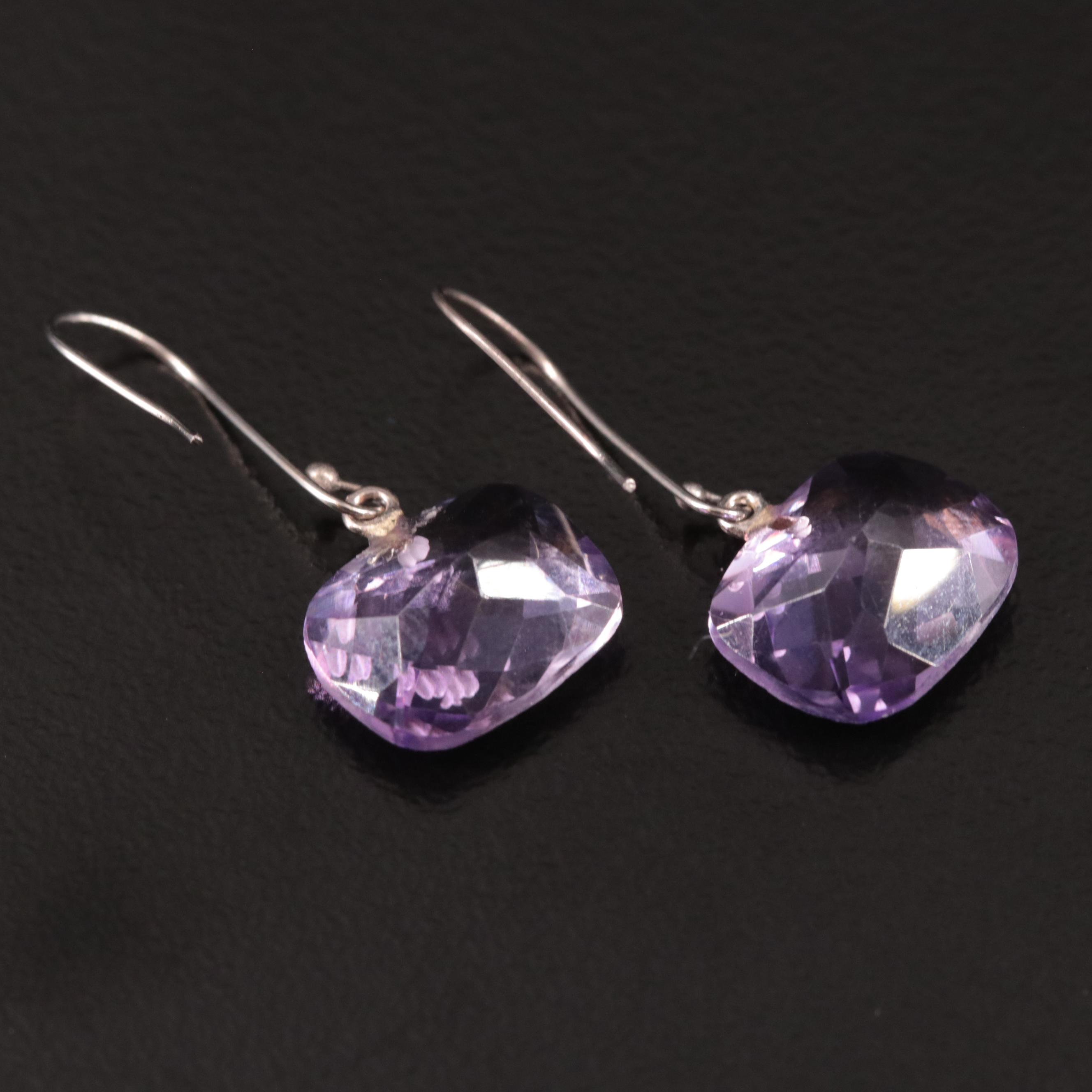 14K Amethyst Drop Earrings