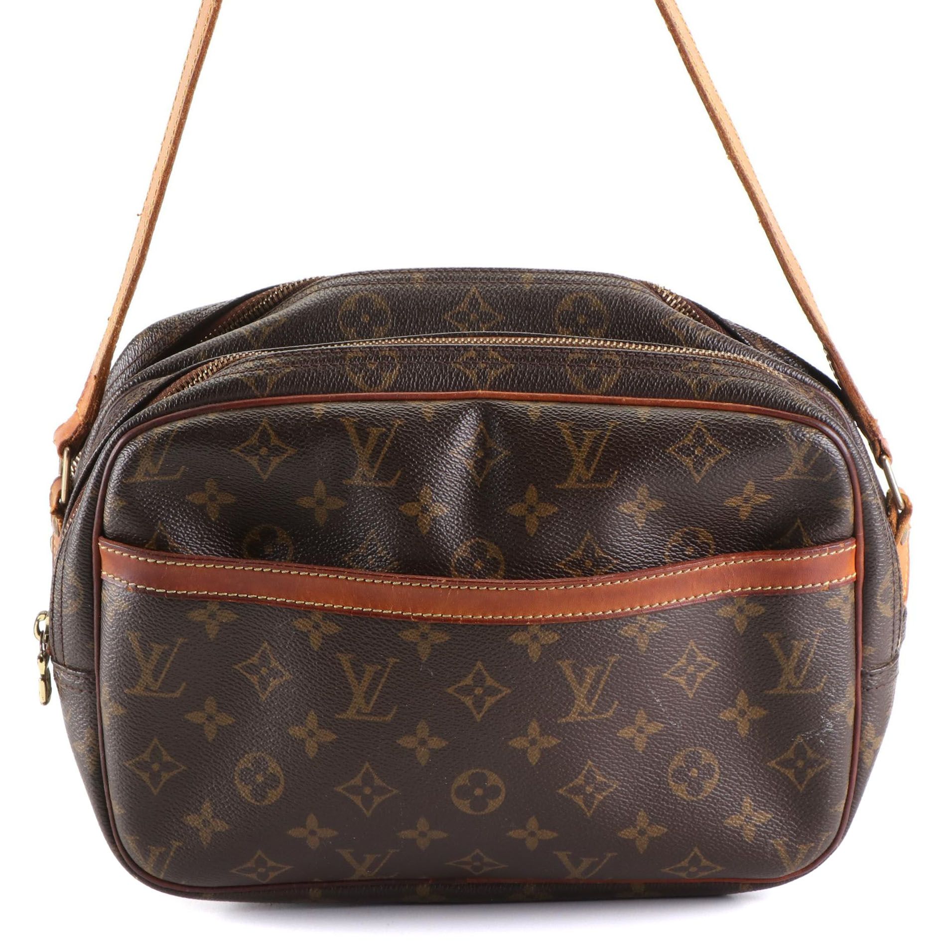 Louis Vuitton Reporter PM Bag in Monogram Canvas and Leather
