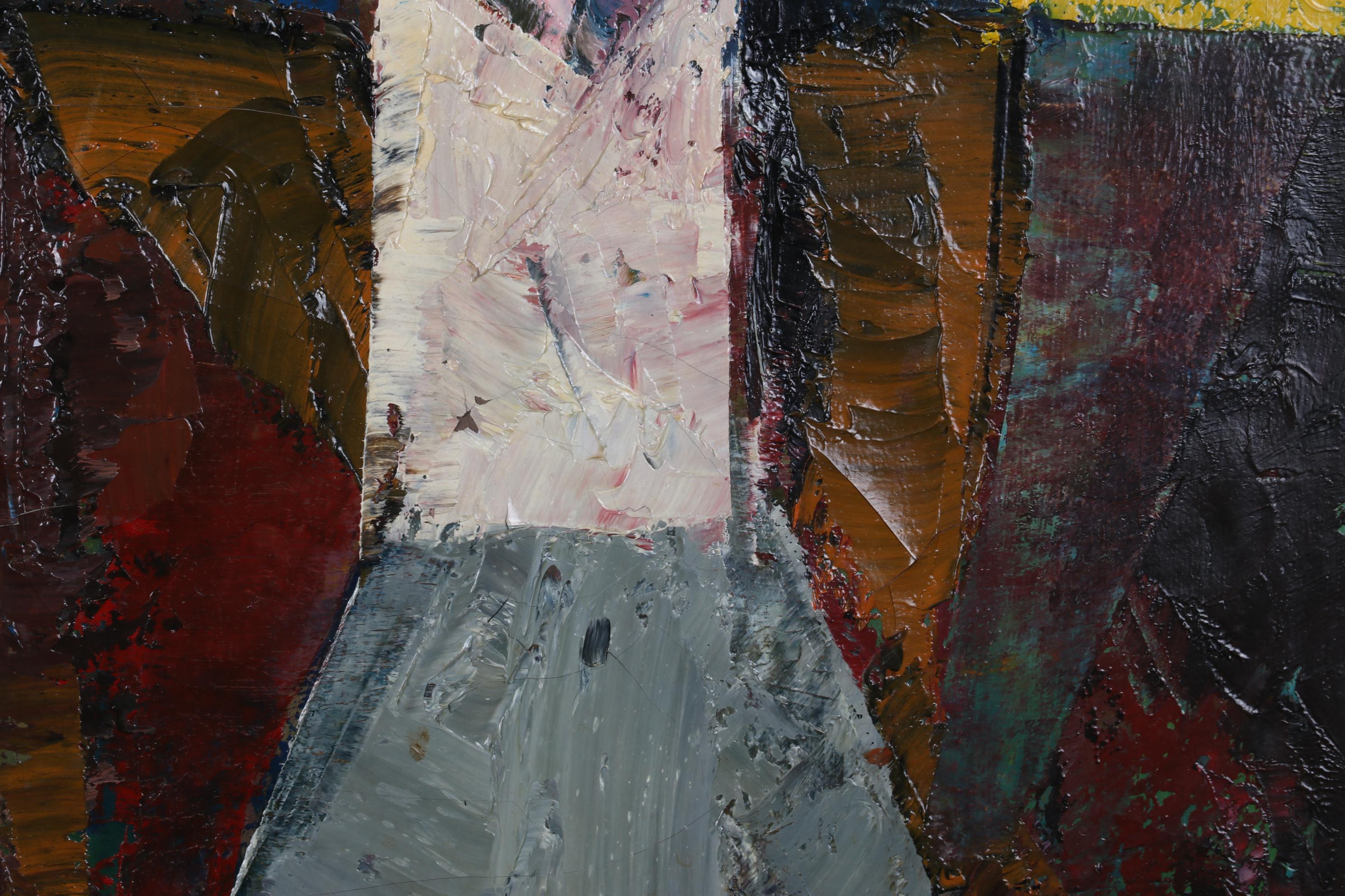 Richard S. Wagner Oil Painting "Refugees," 1962