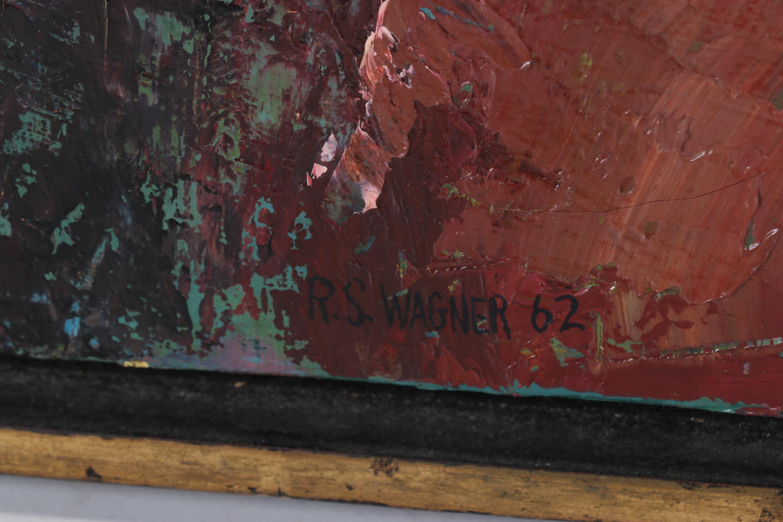 Richard S. Wagner Oil Painting "Refugees," 1962