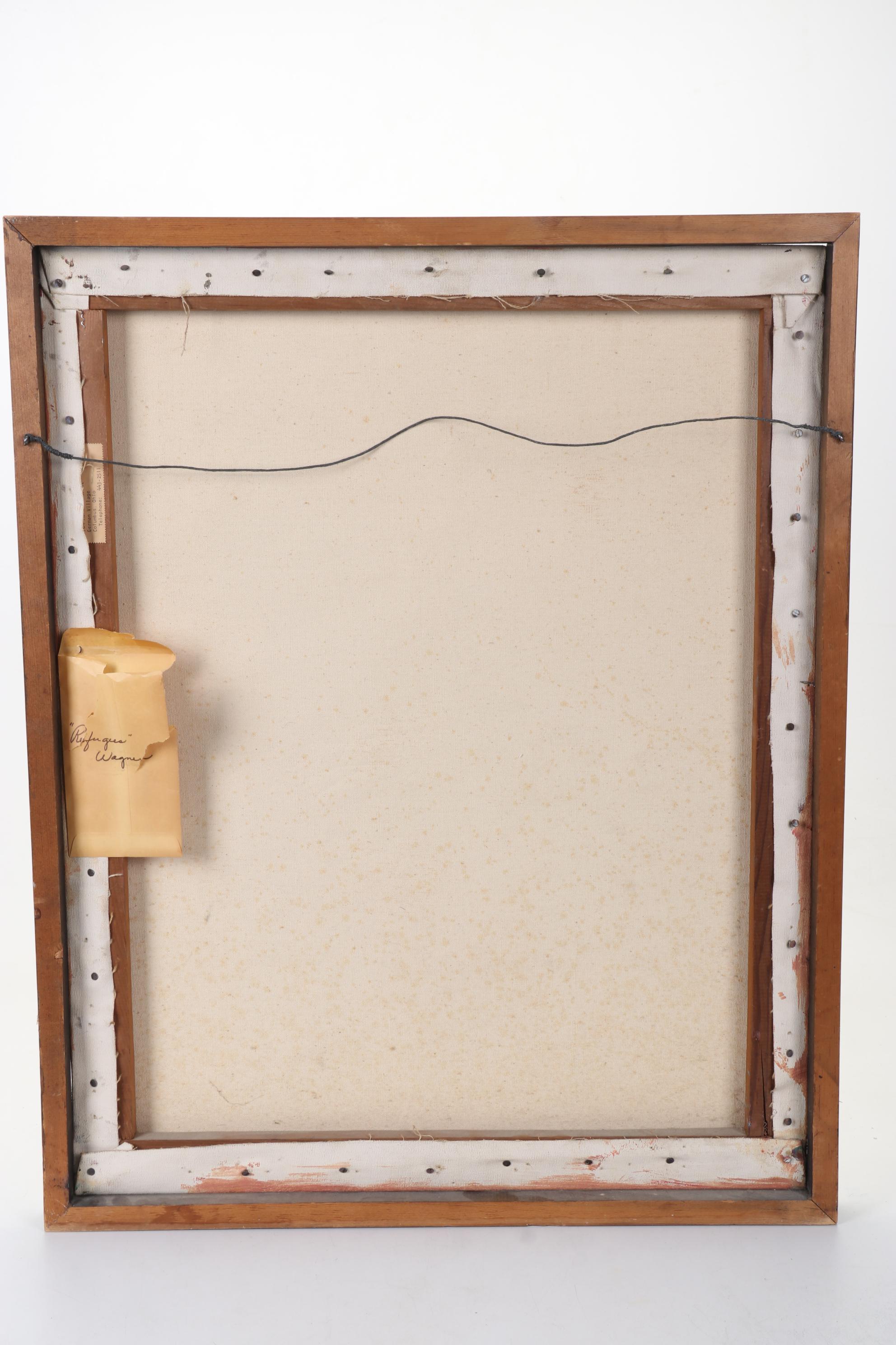 Richard S. Wagner Oil Painting "Refugees," 1962