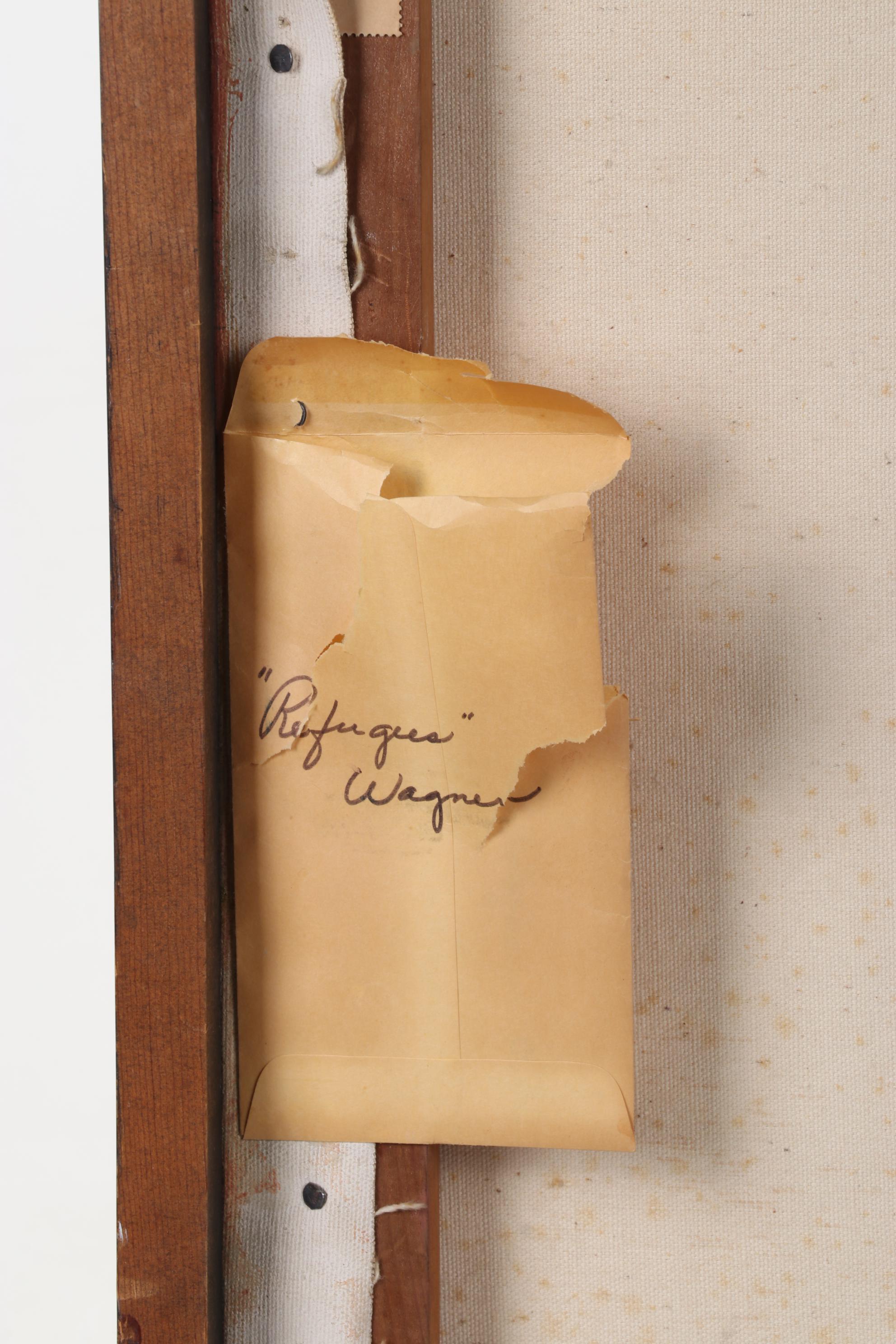 Richard S. Wagner Oil Painting "Refugees," 1962