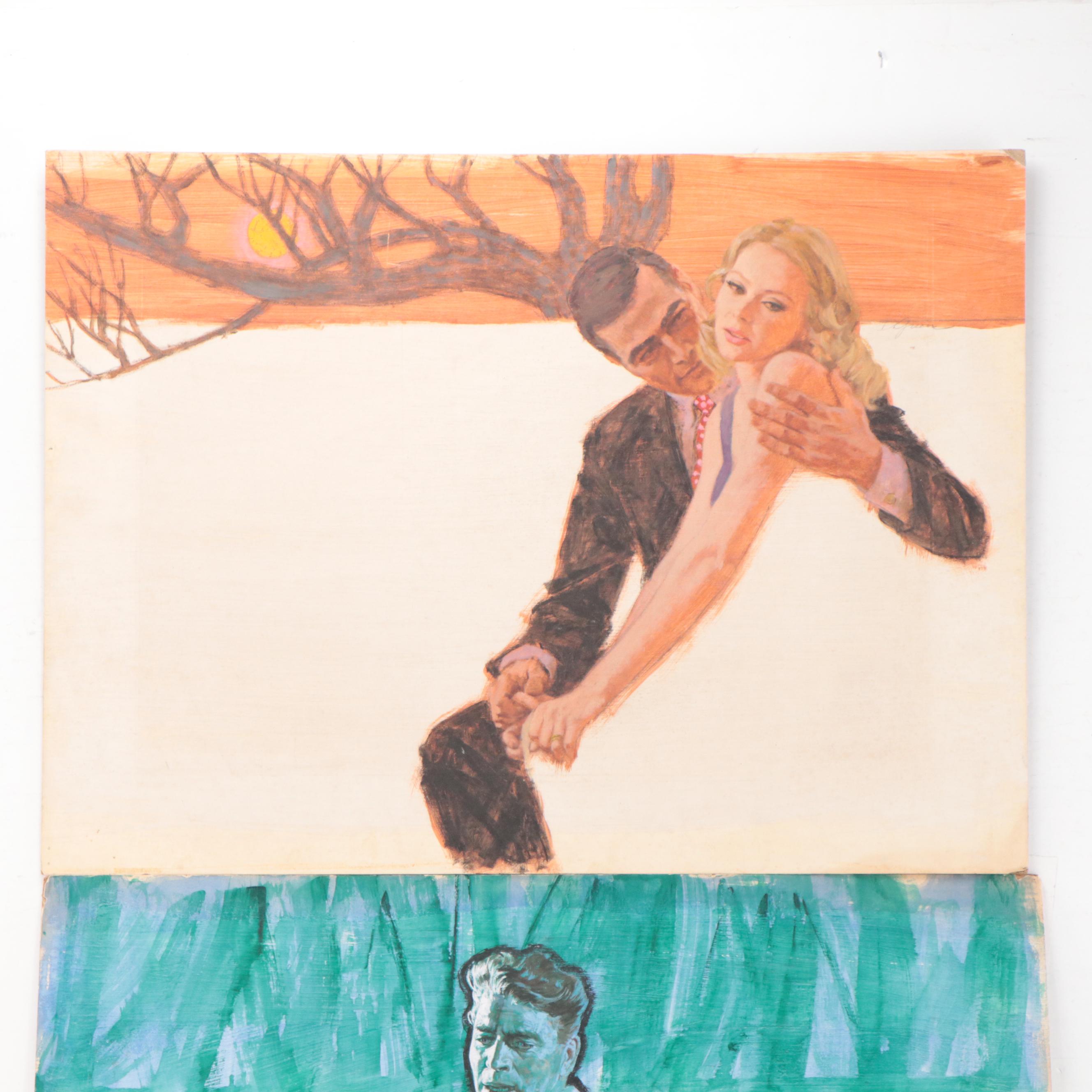 Darrell Greene Oil Painting Illustration Portraits, Mid to Late 20th Century