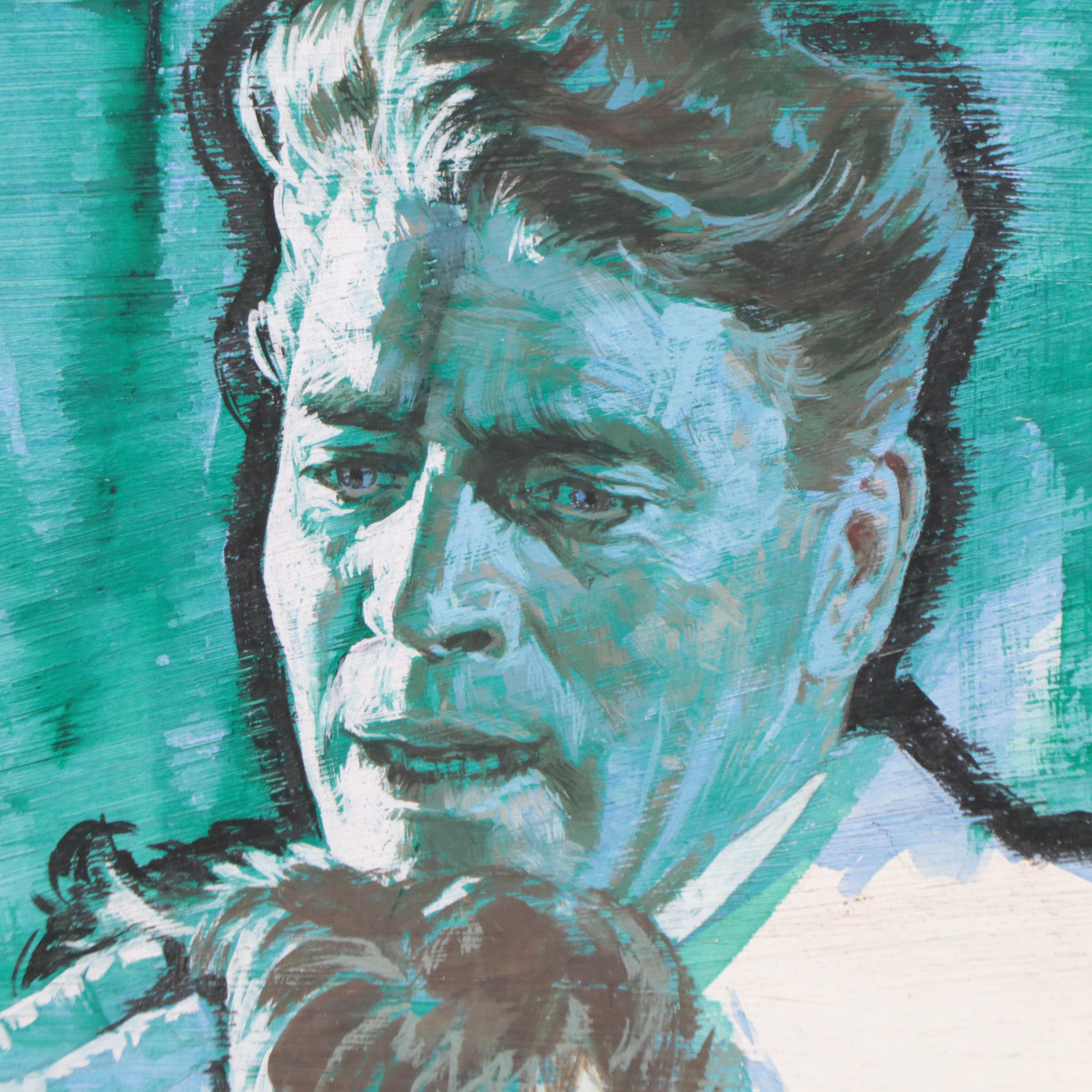 Darrell Greene Oil Painting Illustration Portraits, Mid to Late 20th Century